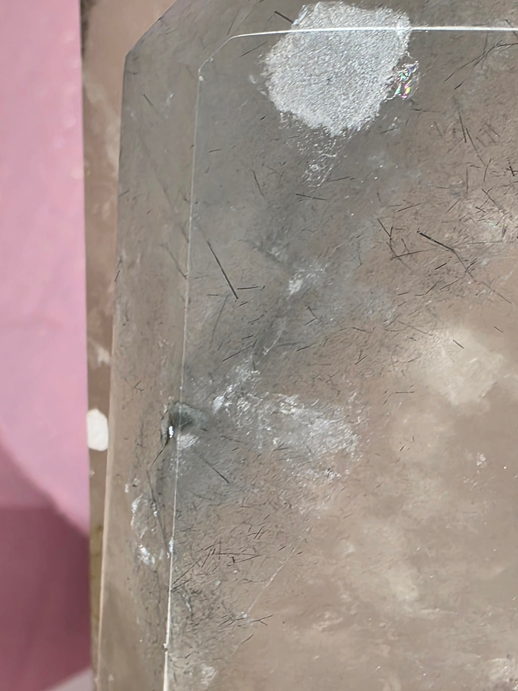 Tourmaline in Quartz with Black Rutile A