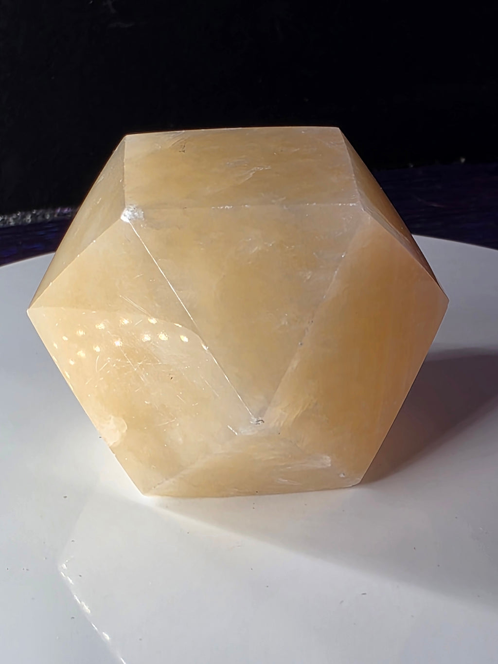 Yellow Calcite Tetradecagon