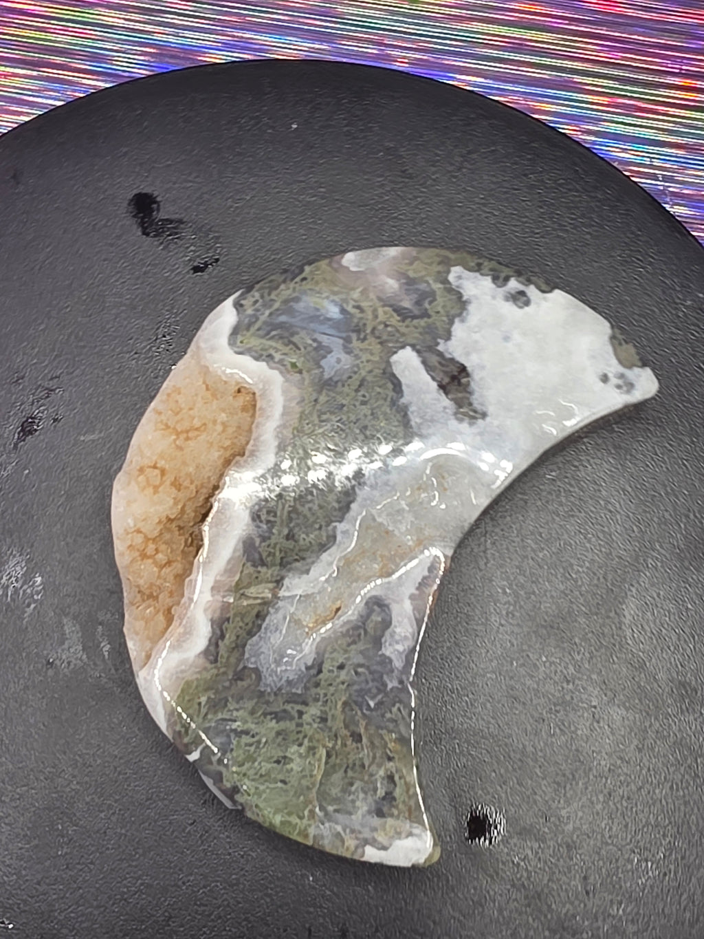 Moss Agate Moon B