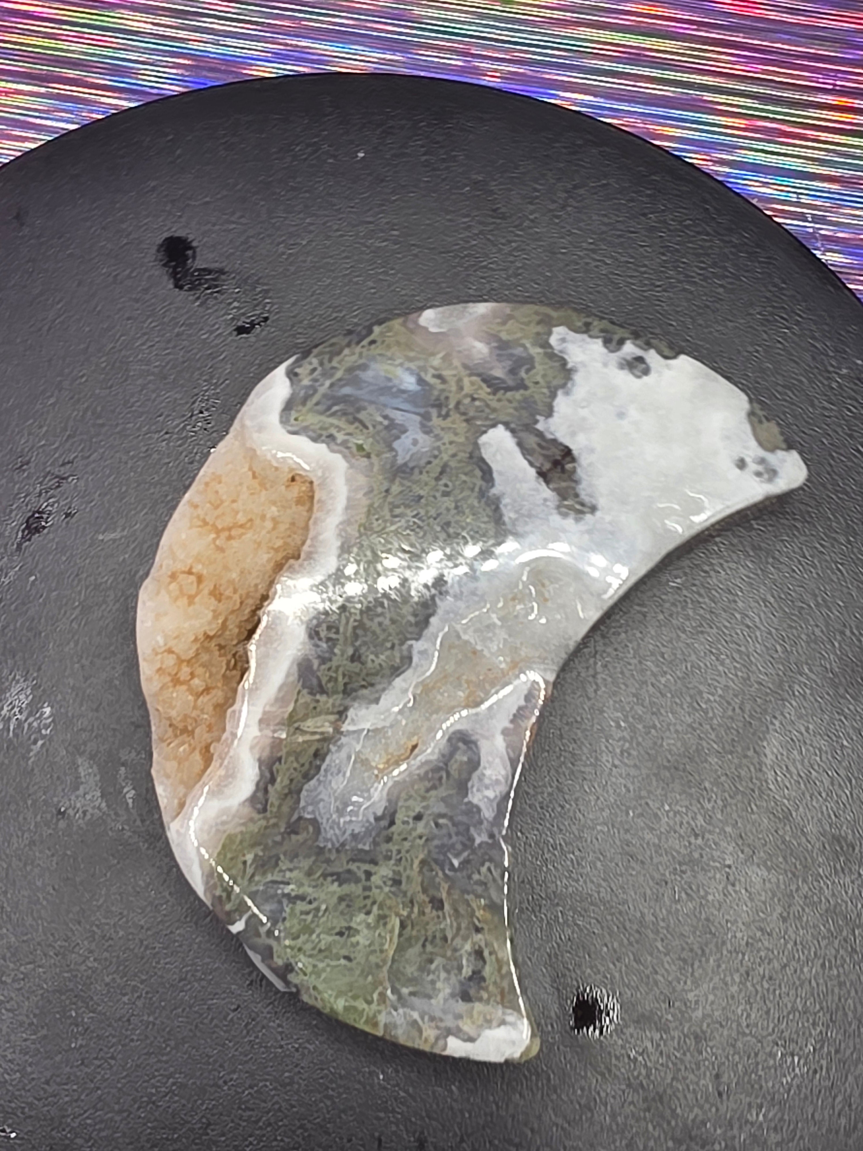 Moss Agate Moon B