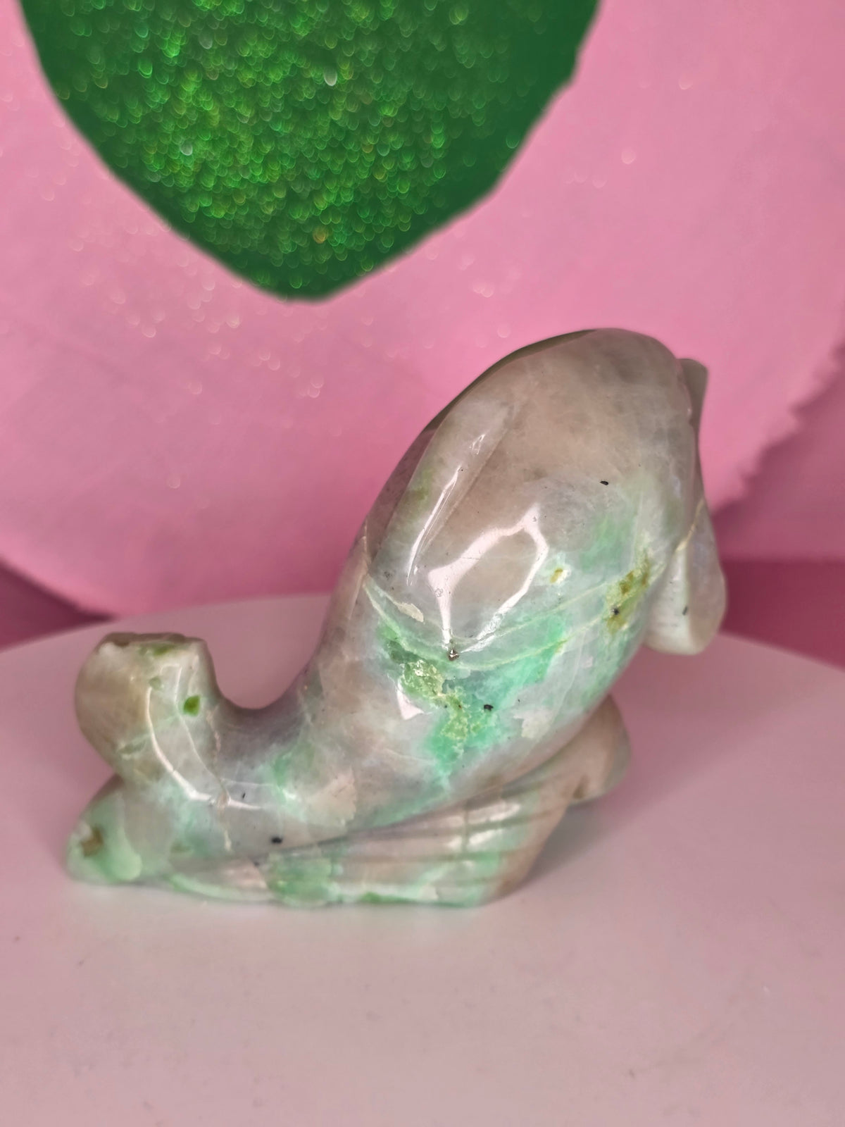 Garnierite Green Moonstone Dolphin A