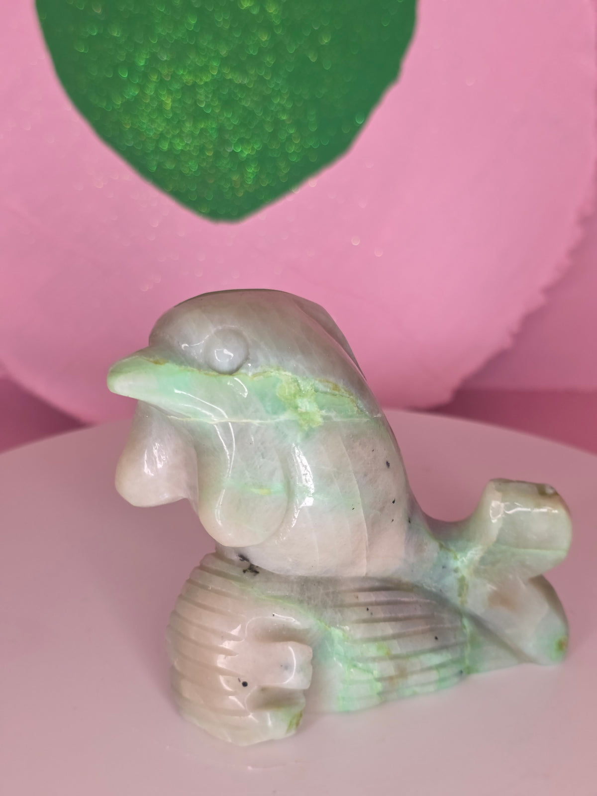 Garnierite Green Moonstone Dolphin A