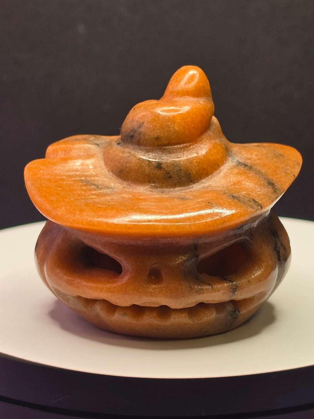 Orange Calcite Jack O Lantern B