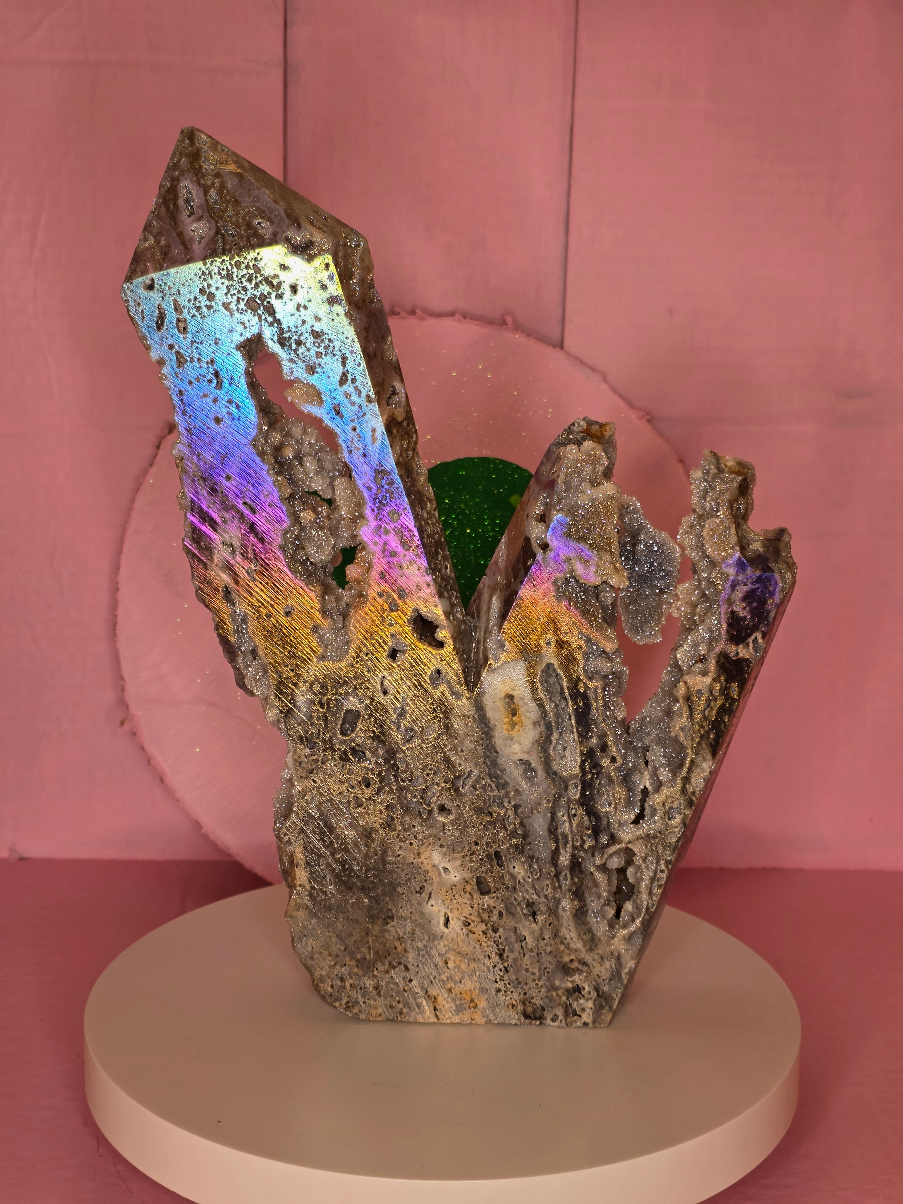 Aura Coated Sphalerite Tower D