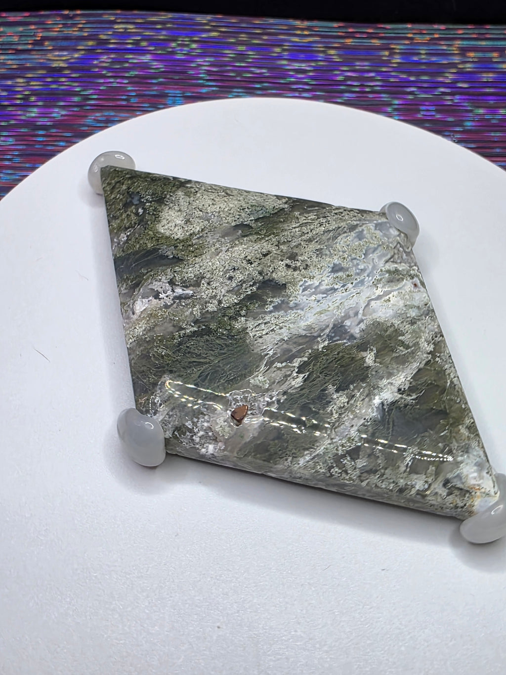 Moss Agate Diamond J