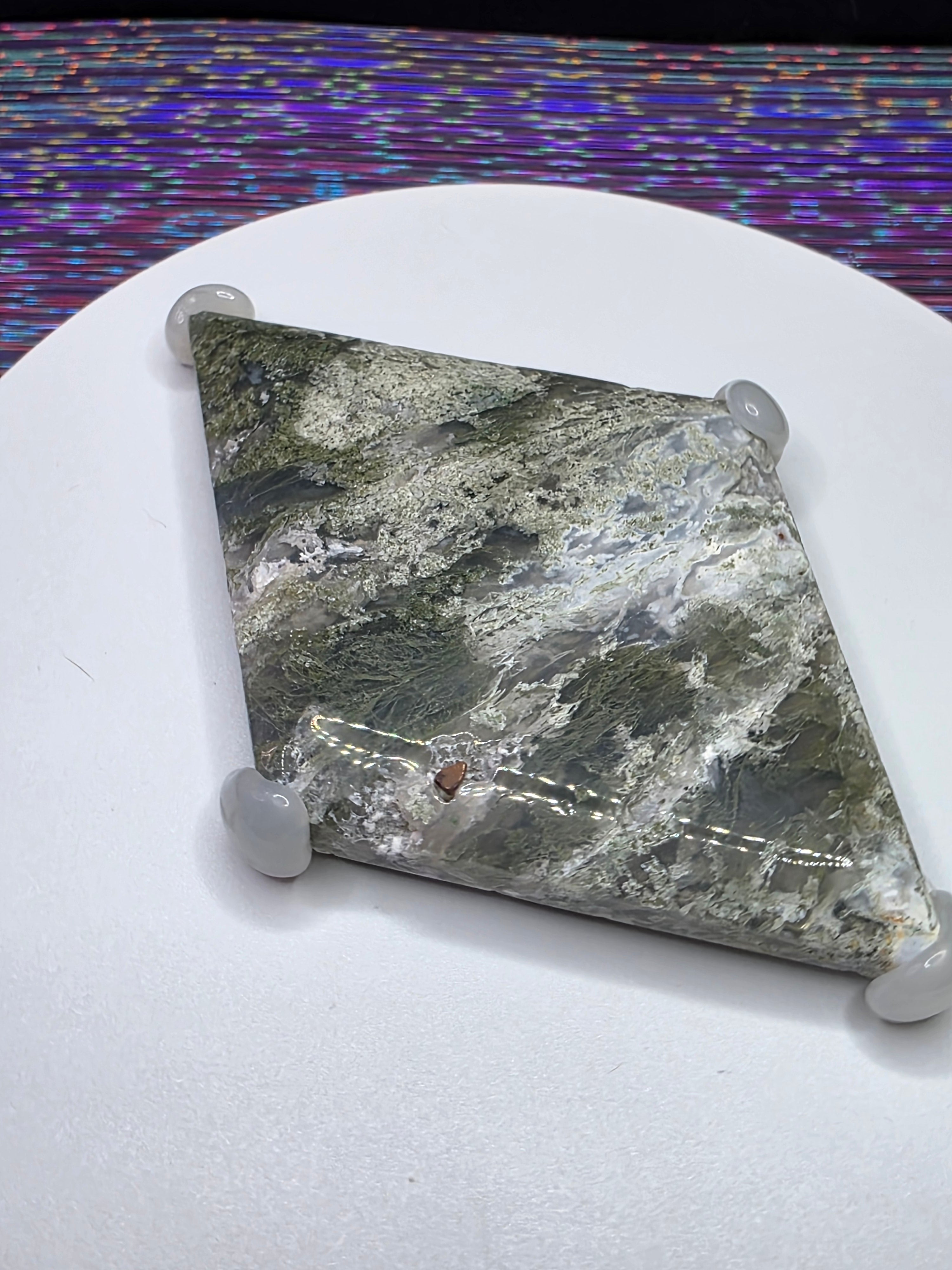 Moss Agate Diamond J