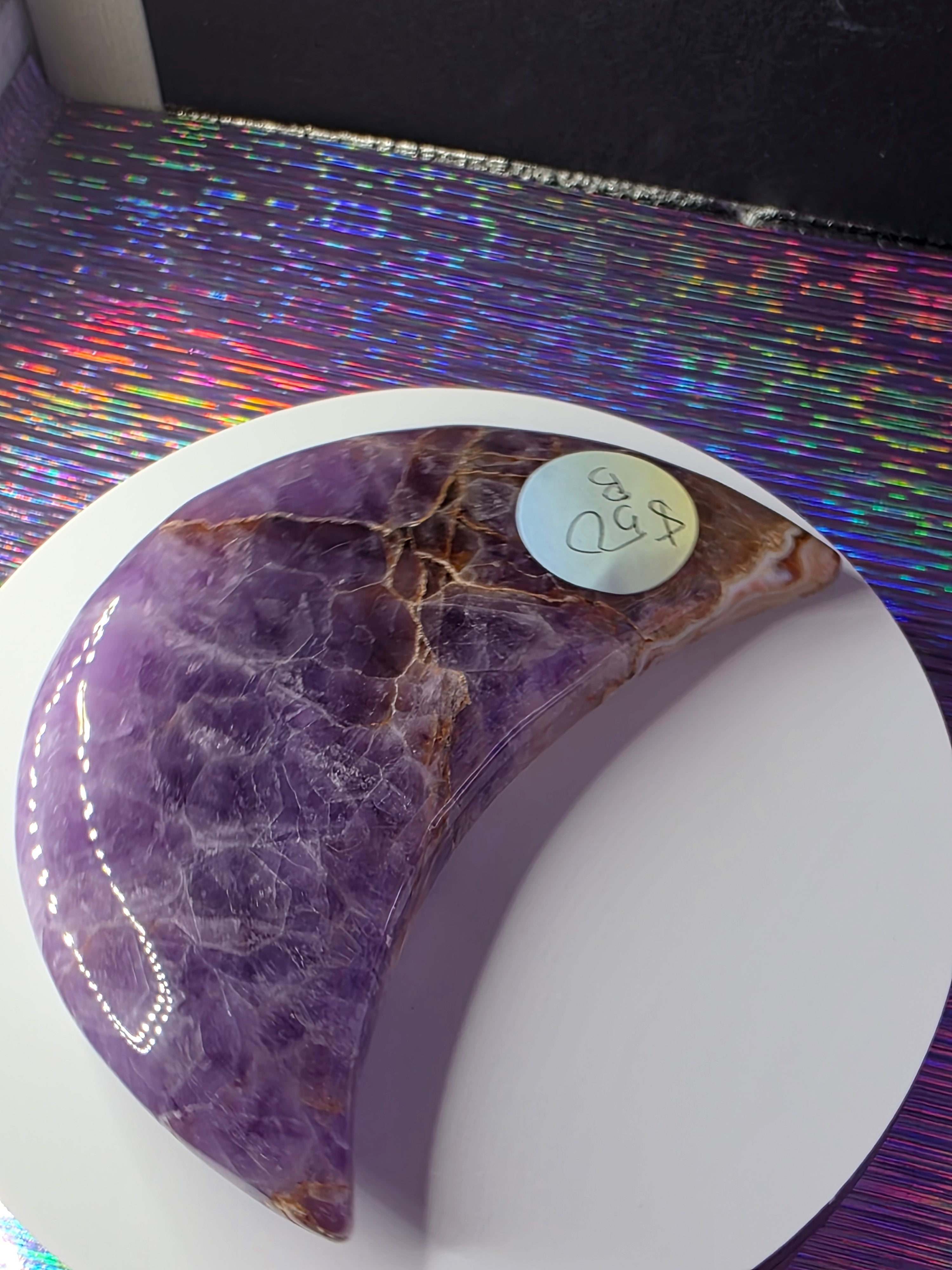Amethyst with Hematite Inclusions Moon B