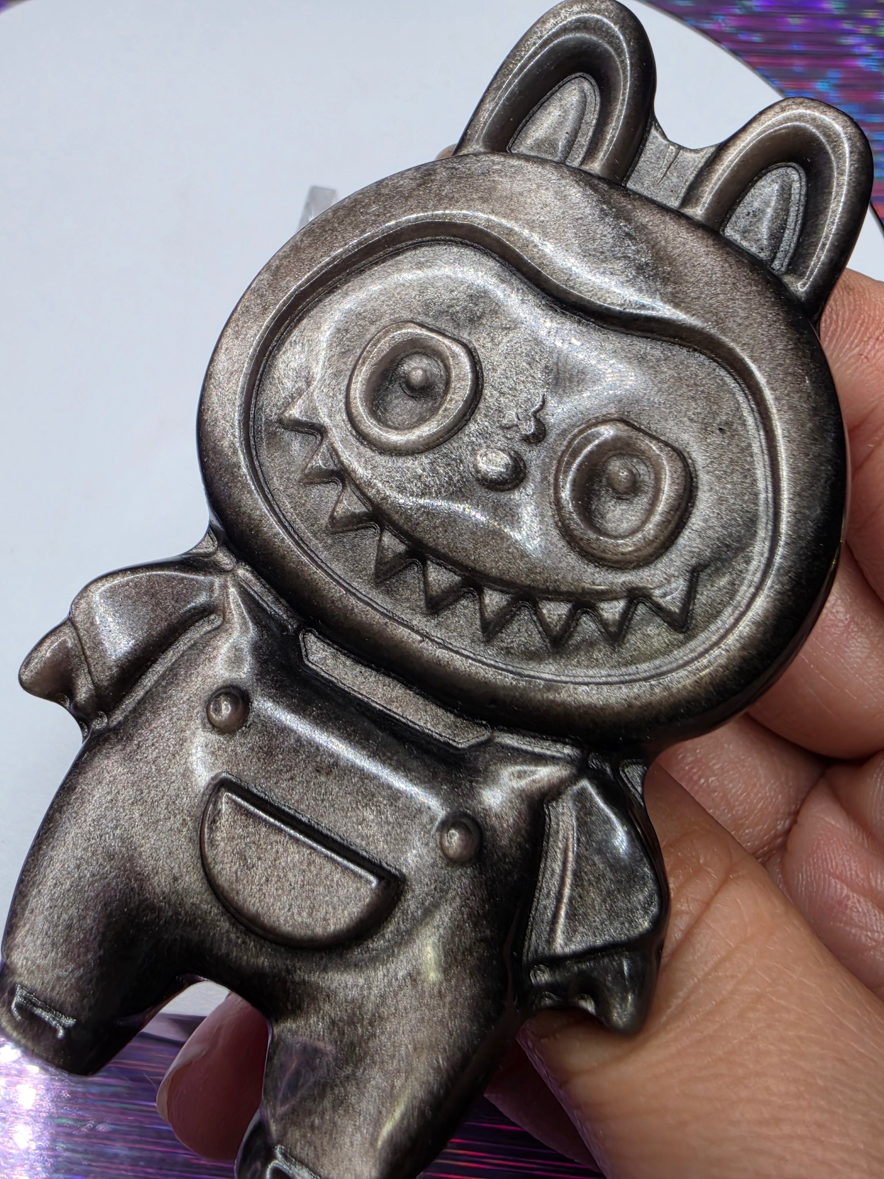 Silver Sheen Obsidian Labubu A