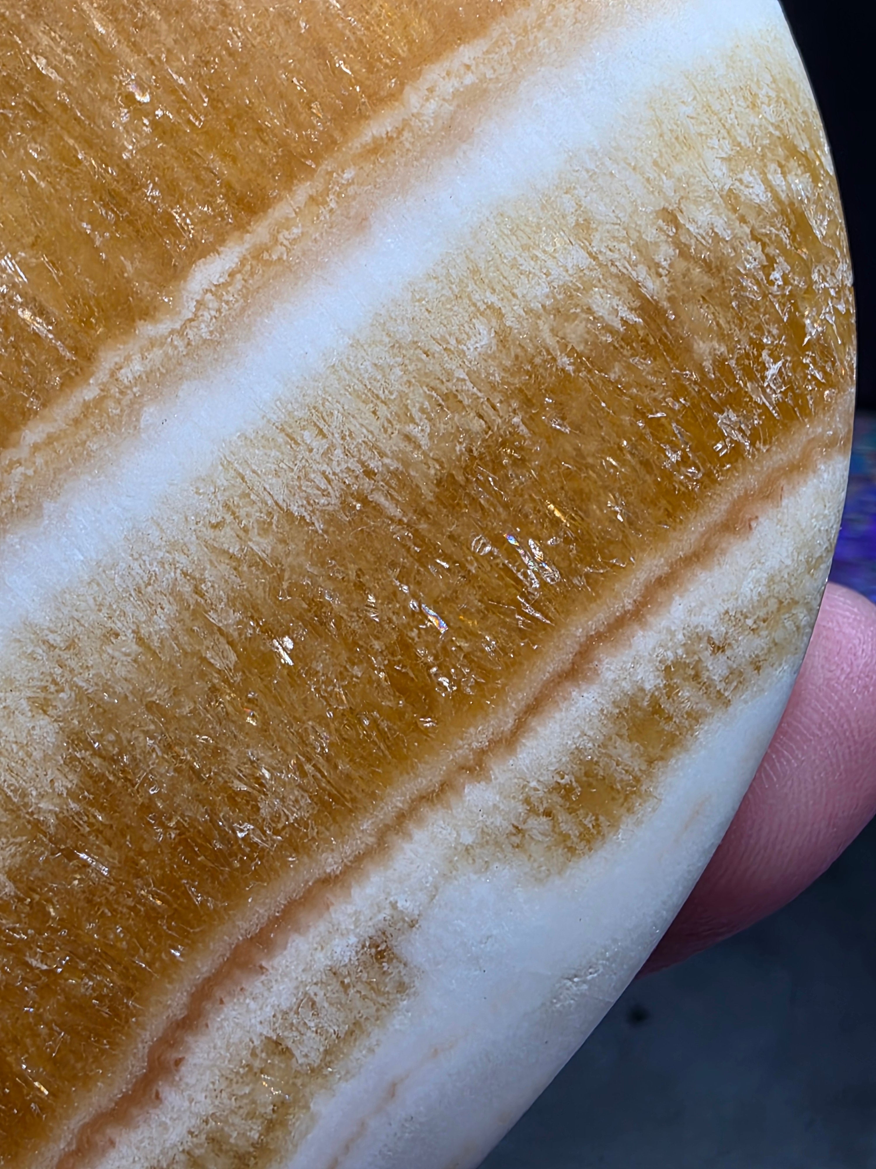 Orange Calcite Heart A