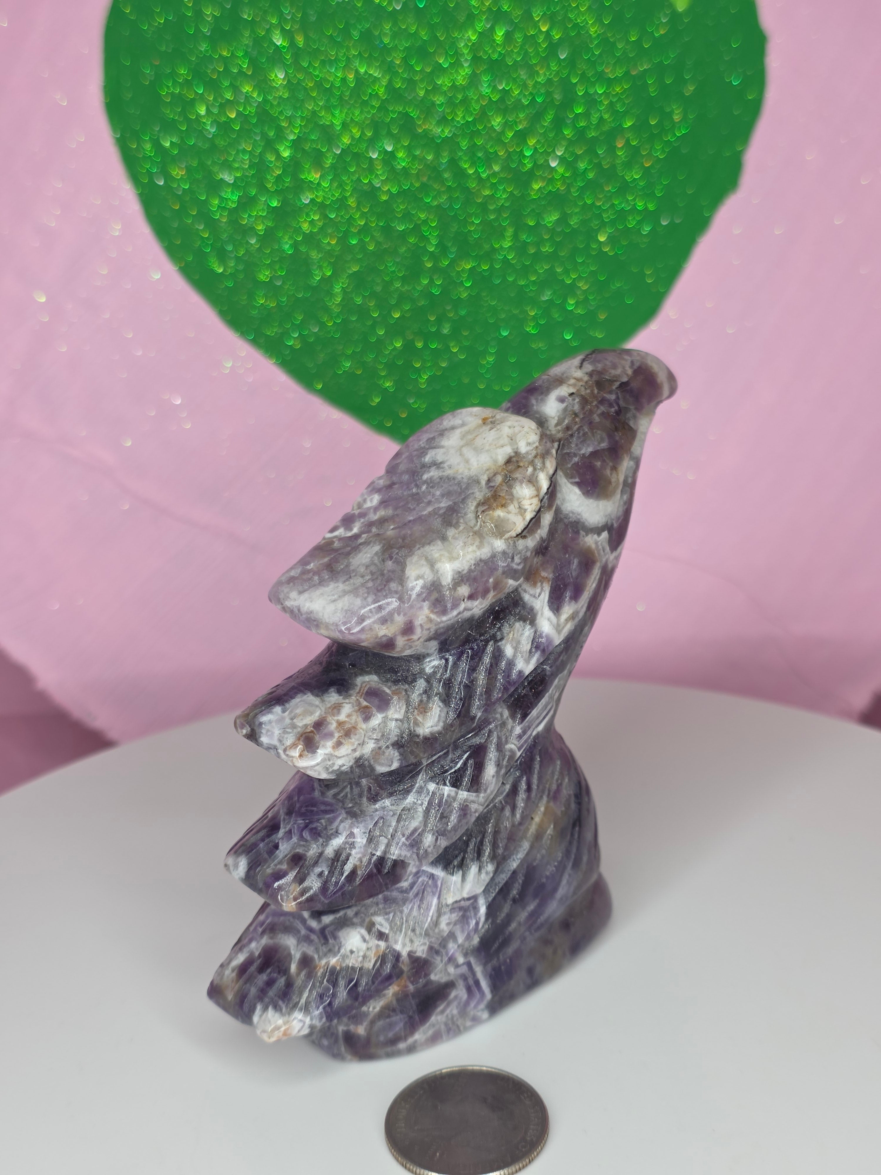 Chevron Amethyst Eagle Head B