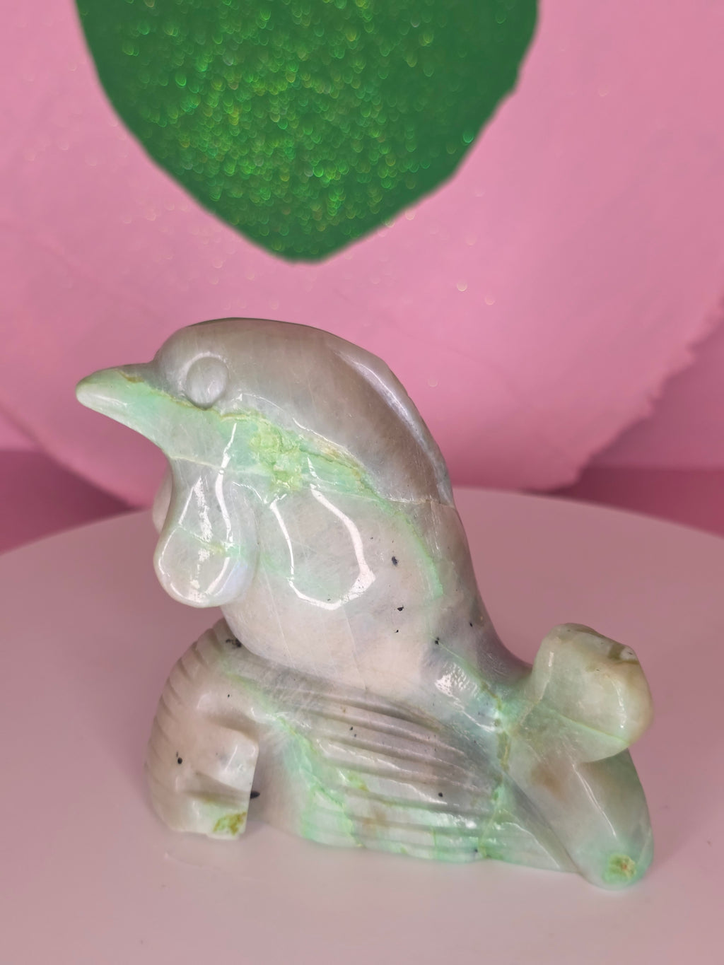 Garnierite Green Moonstone Dolphin A
