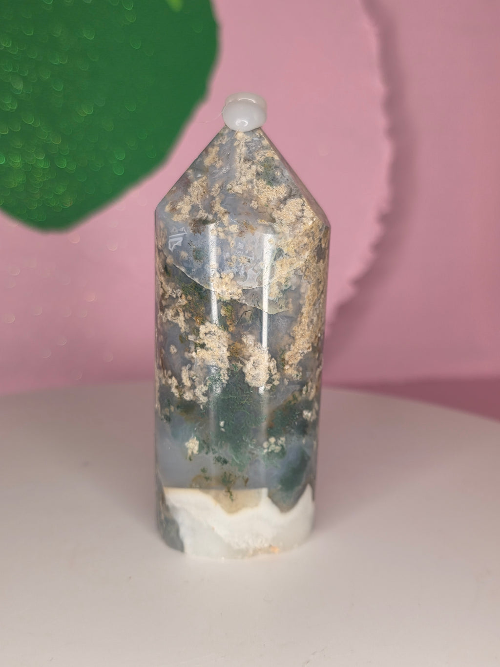 Snowflake Moss Agate Pencil B