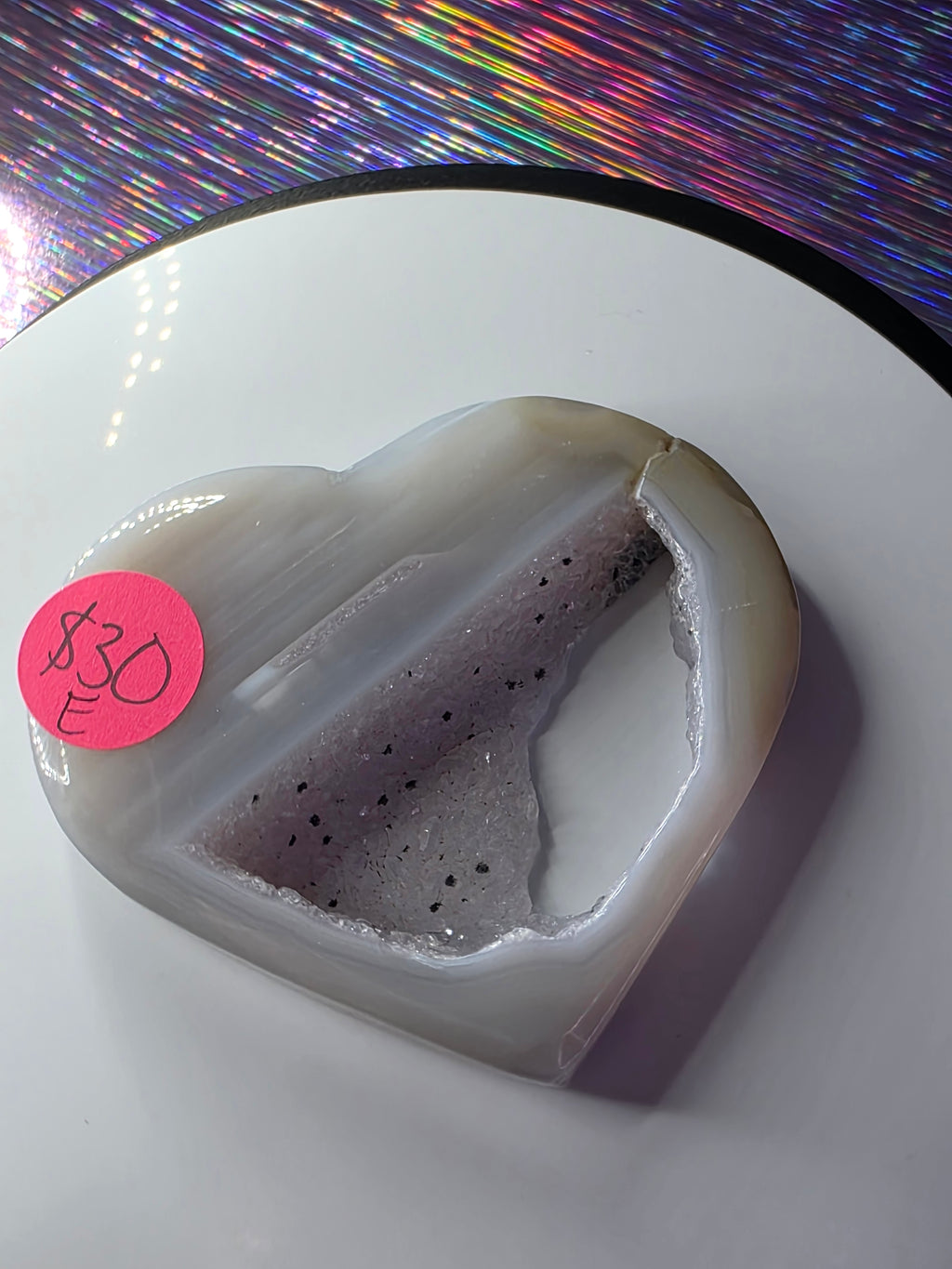 Druzy Agate Heart E