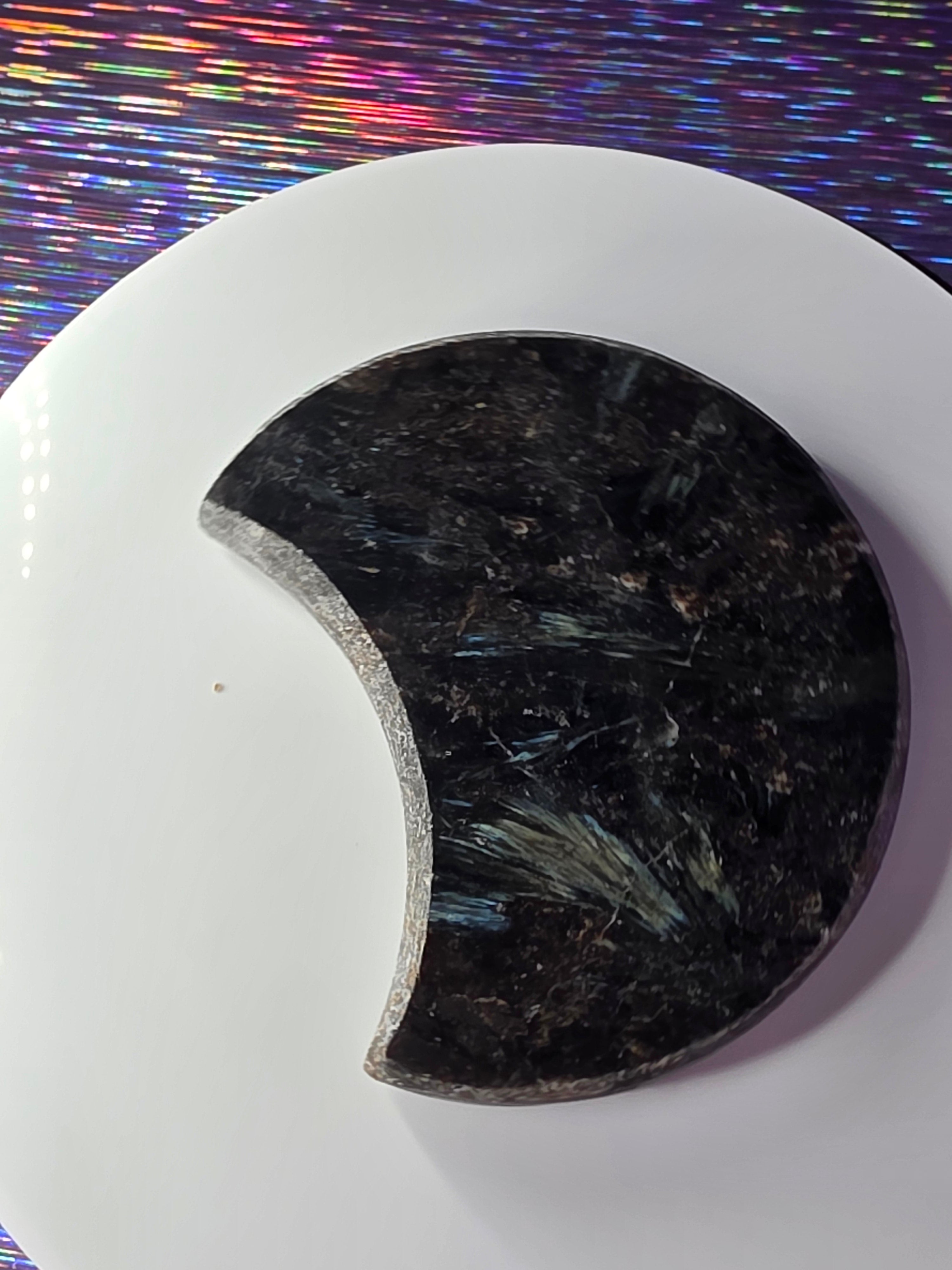 Arfvedsonite with Garnet Moon A