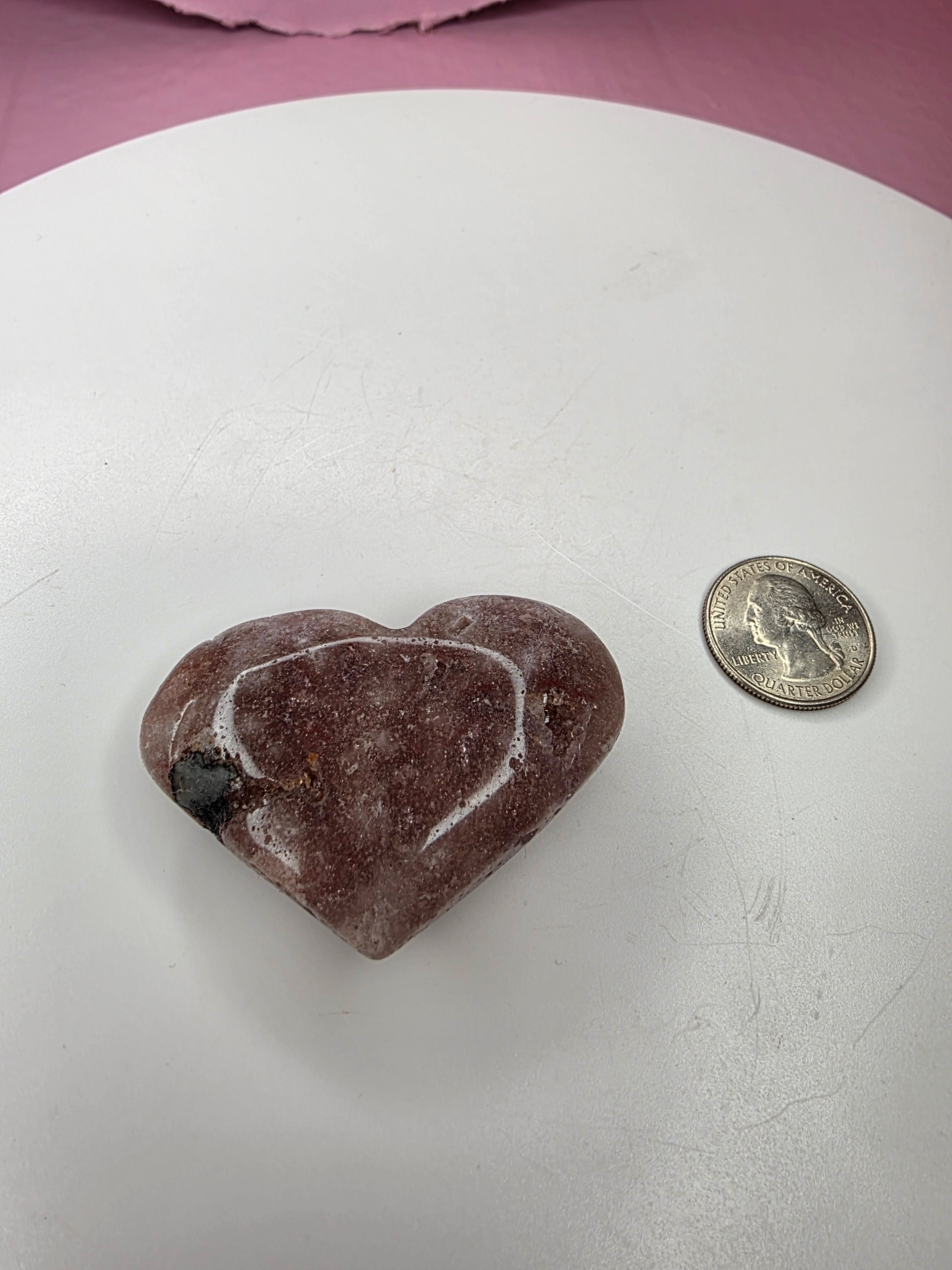 Pink Amethyst Heart A