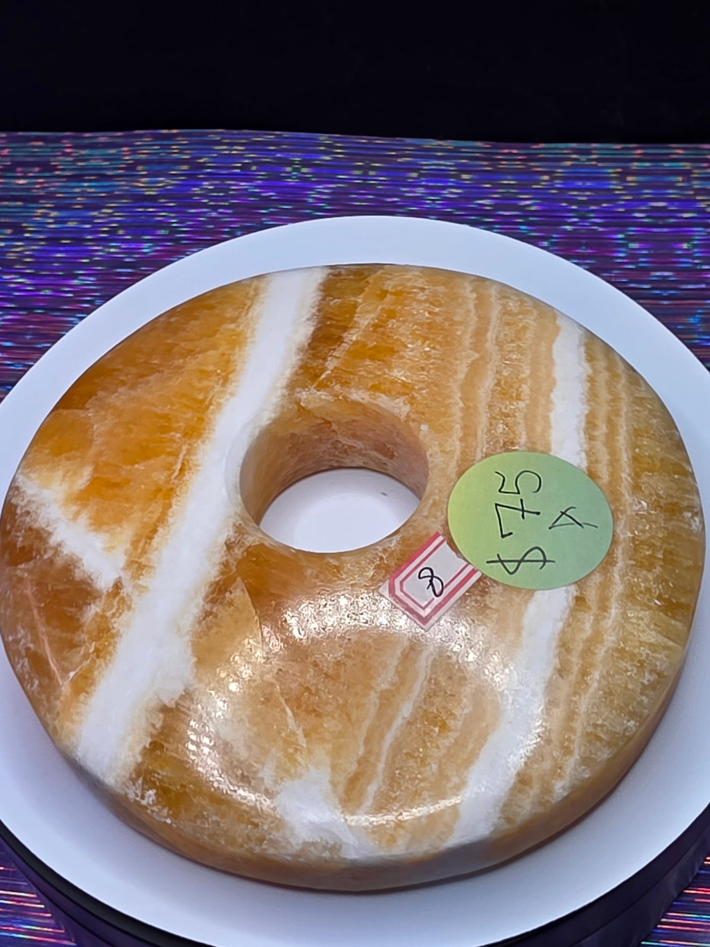Orange Calcite Donut A