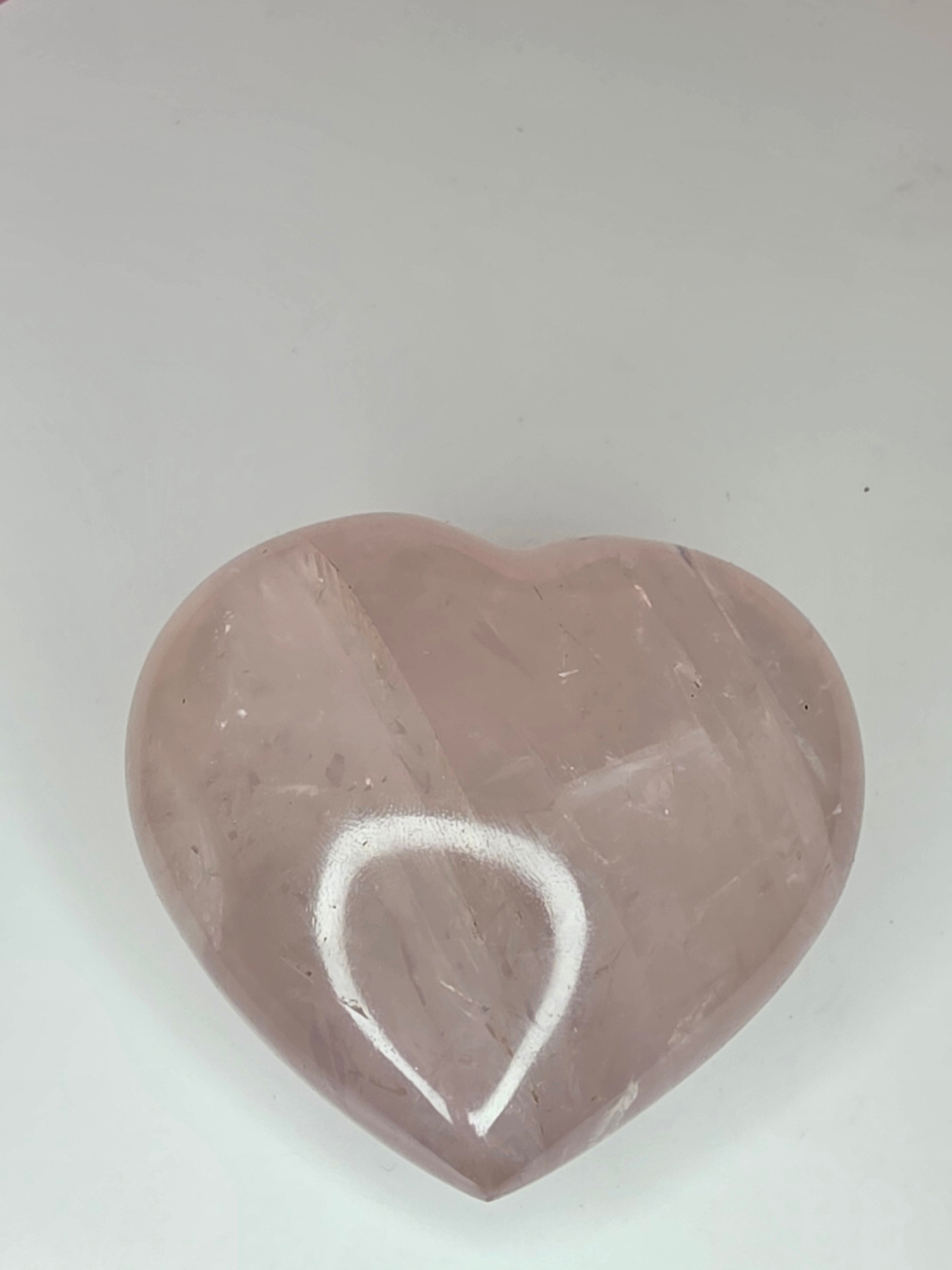 Rose Quartz Puffy Heart A