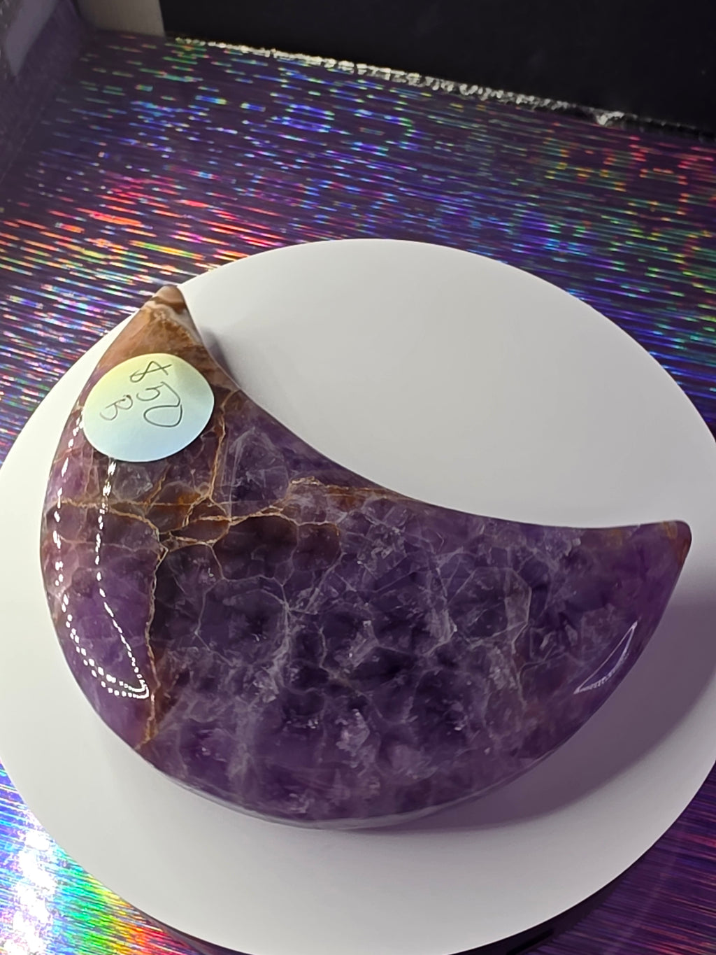 Amethyst with Hematite Inclusions Moon B