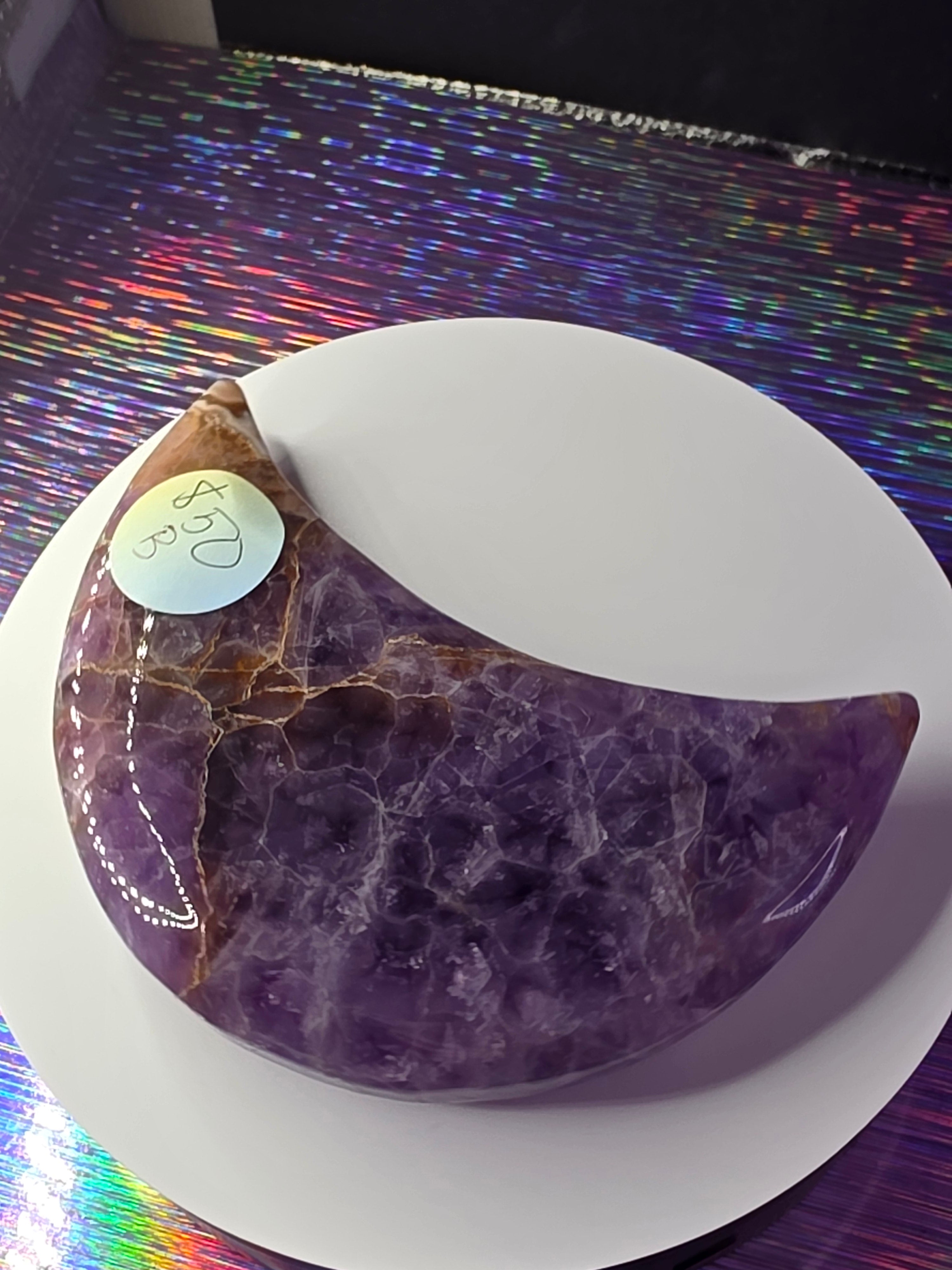 Amethyst with Hematite Inclusions Moon B