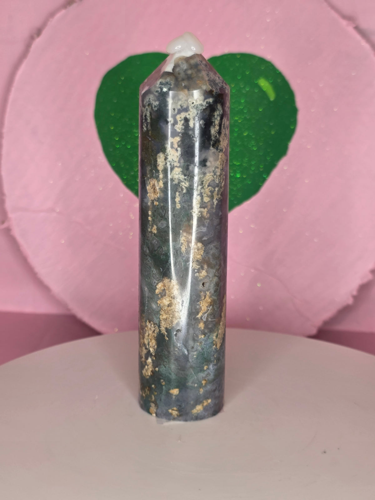 Snowflake Moss Agate Pencil A