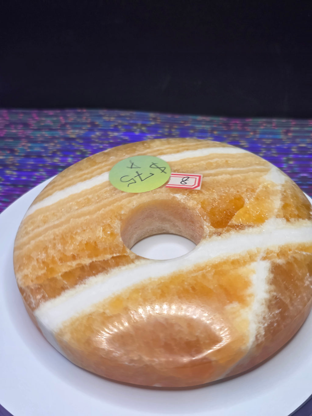 Orange Calcite Donut A