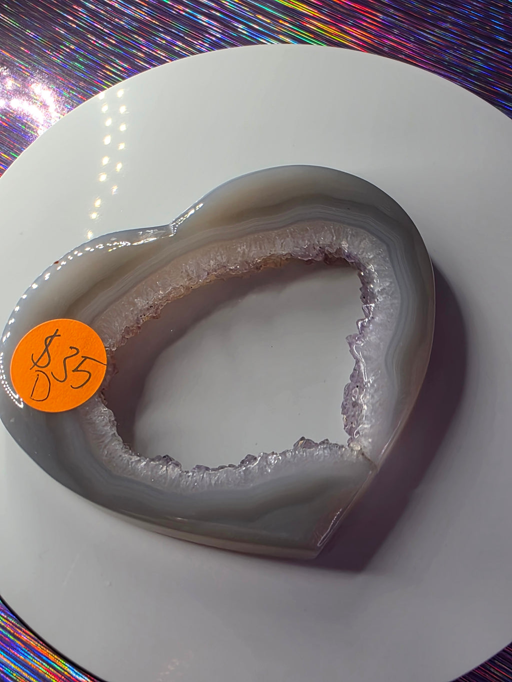 Druzy Agate Heart D
