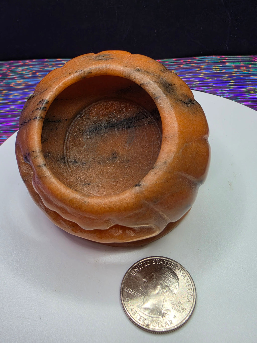 Orange Calcite Jack O Lantern B
