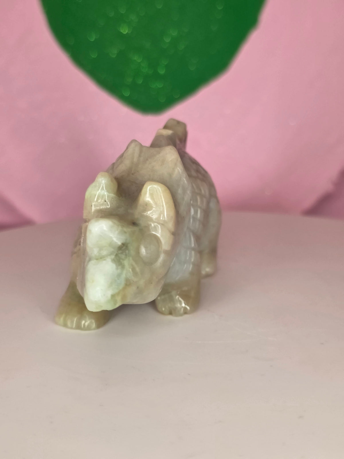 Garnierite Green Moonstone Triceratops