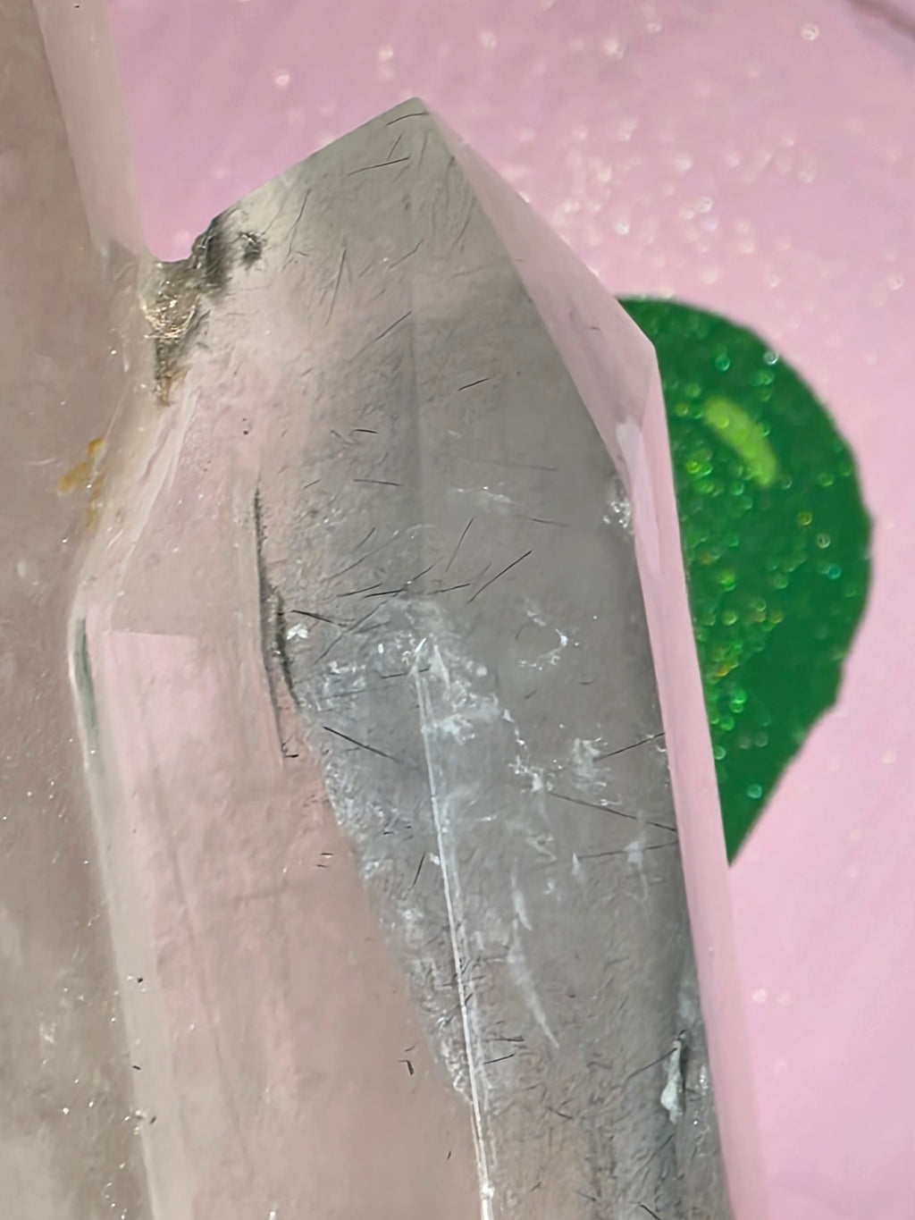 Tourmaline in Quartz with Black Rutile A