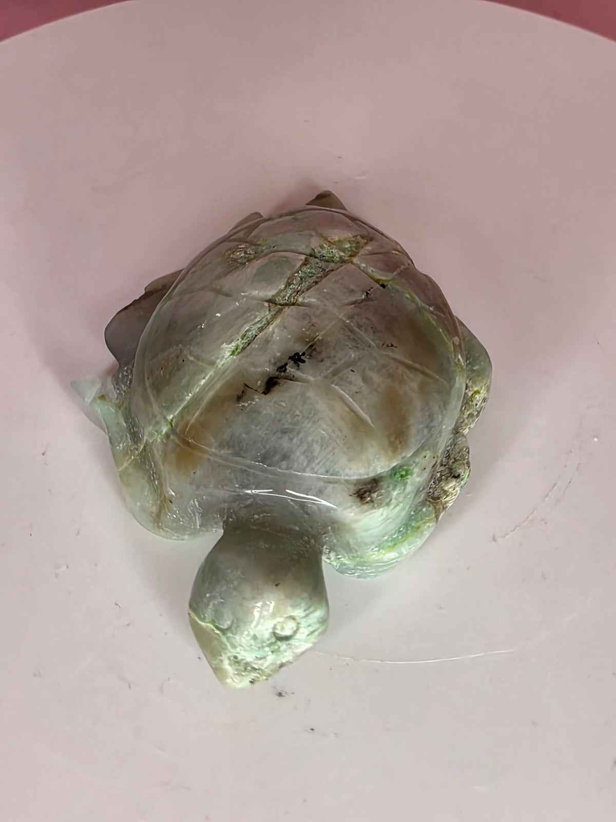 Garnierite Green Moonstone Turtle B