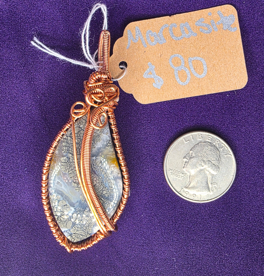 Marcasite Freeform Pendant