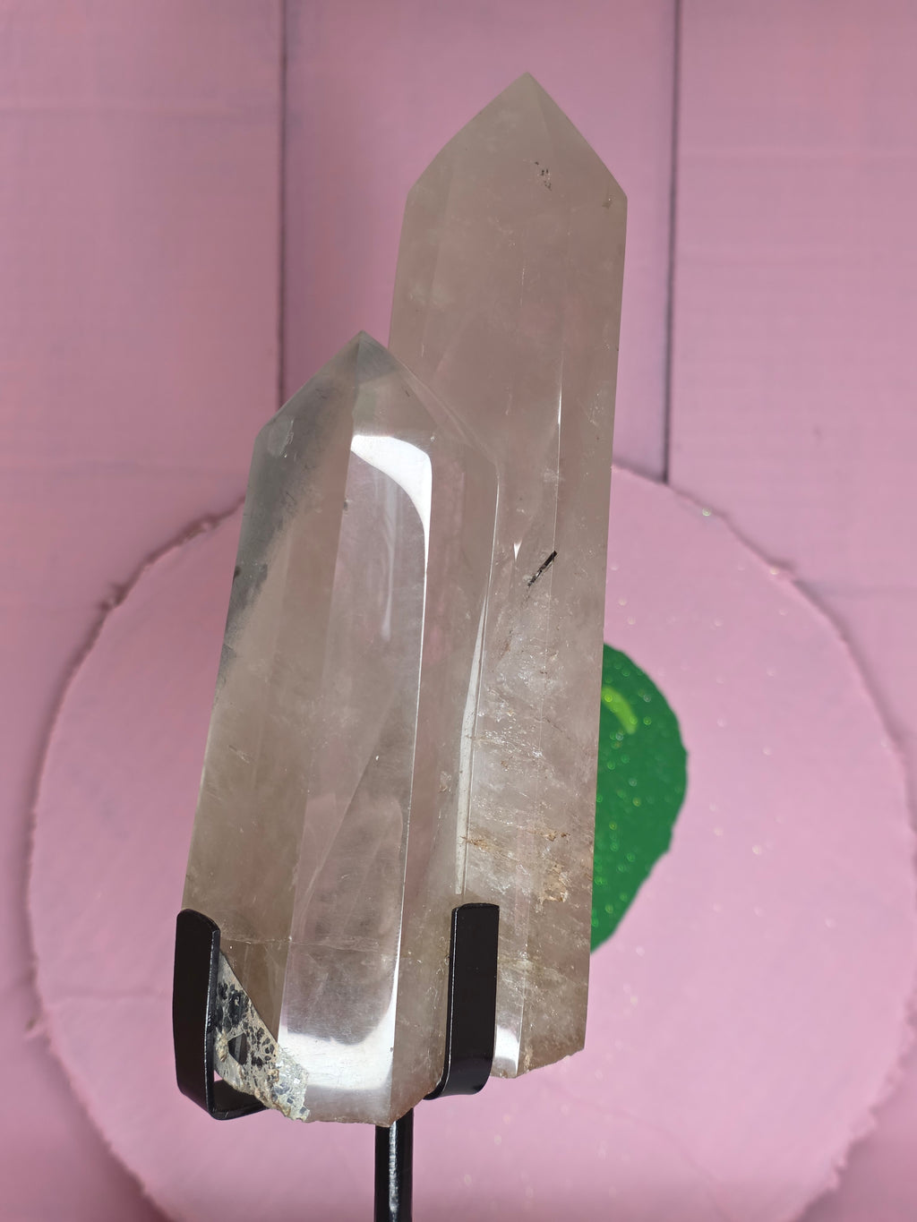 Tourmaline in Quartz with Black Rutile A
