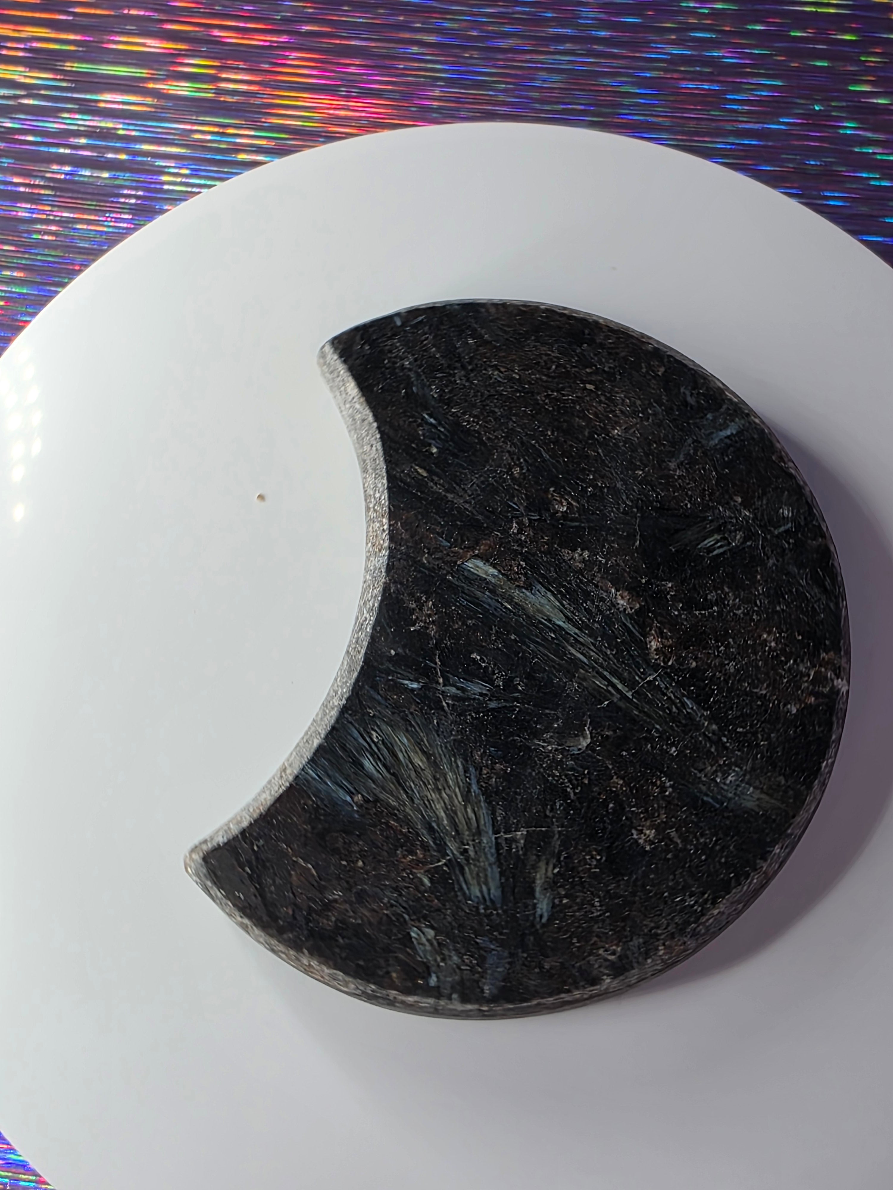 Arfvedsonite with Garnet Moon A