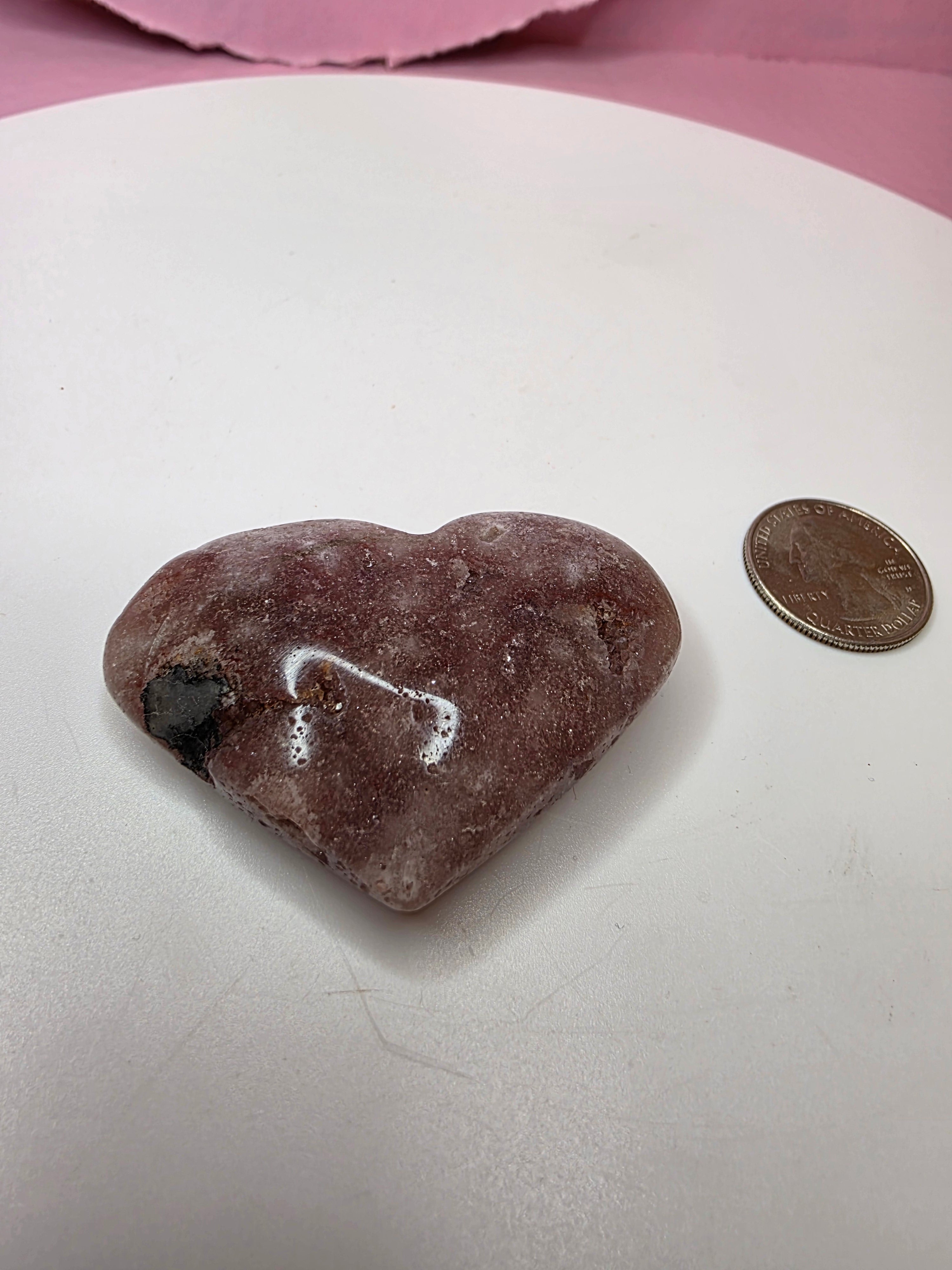 Pink Amethyst Heart A