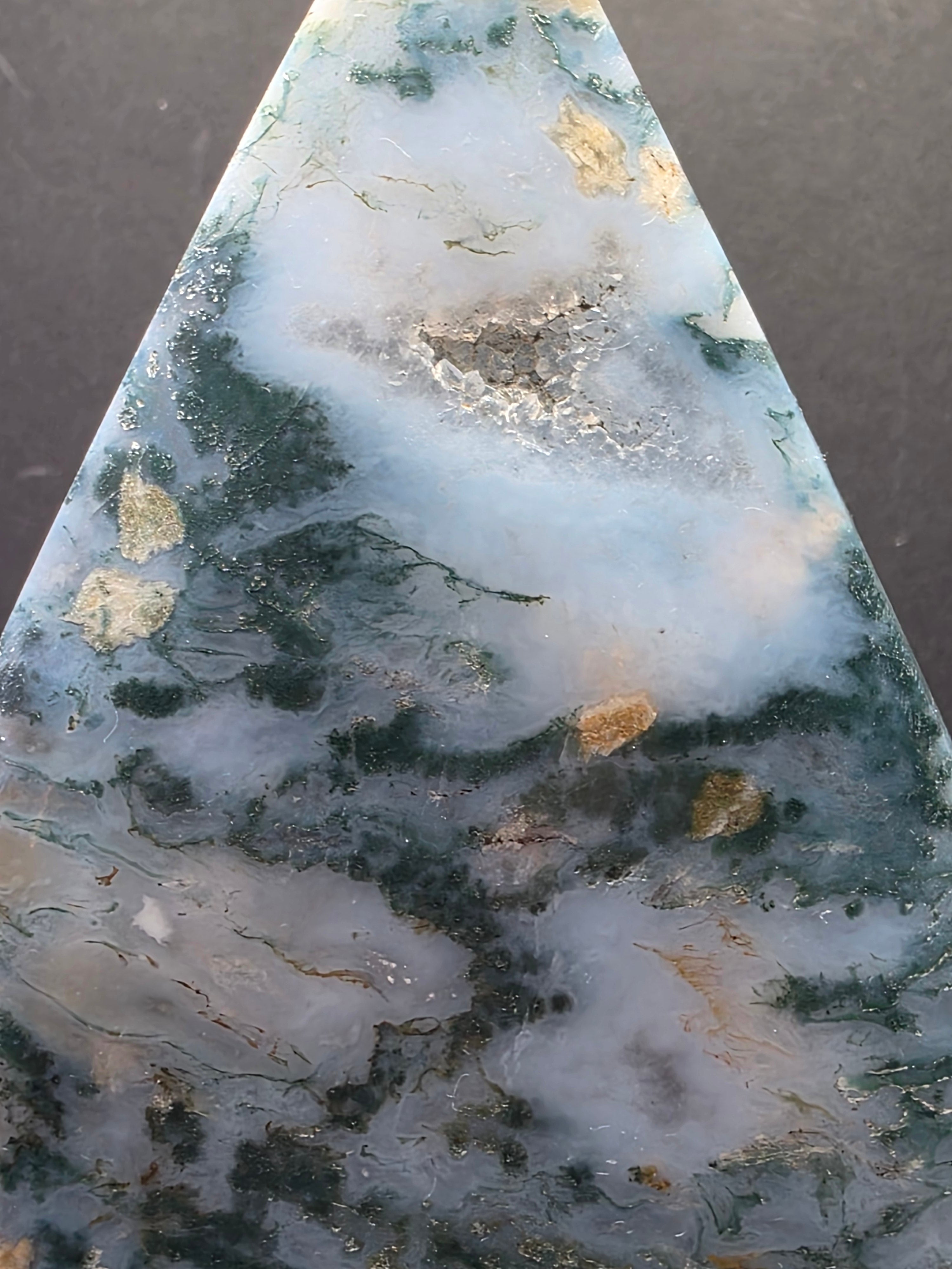 Blue Moss Agate Teardrop C