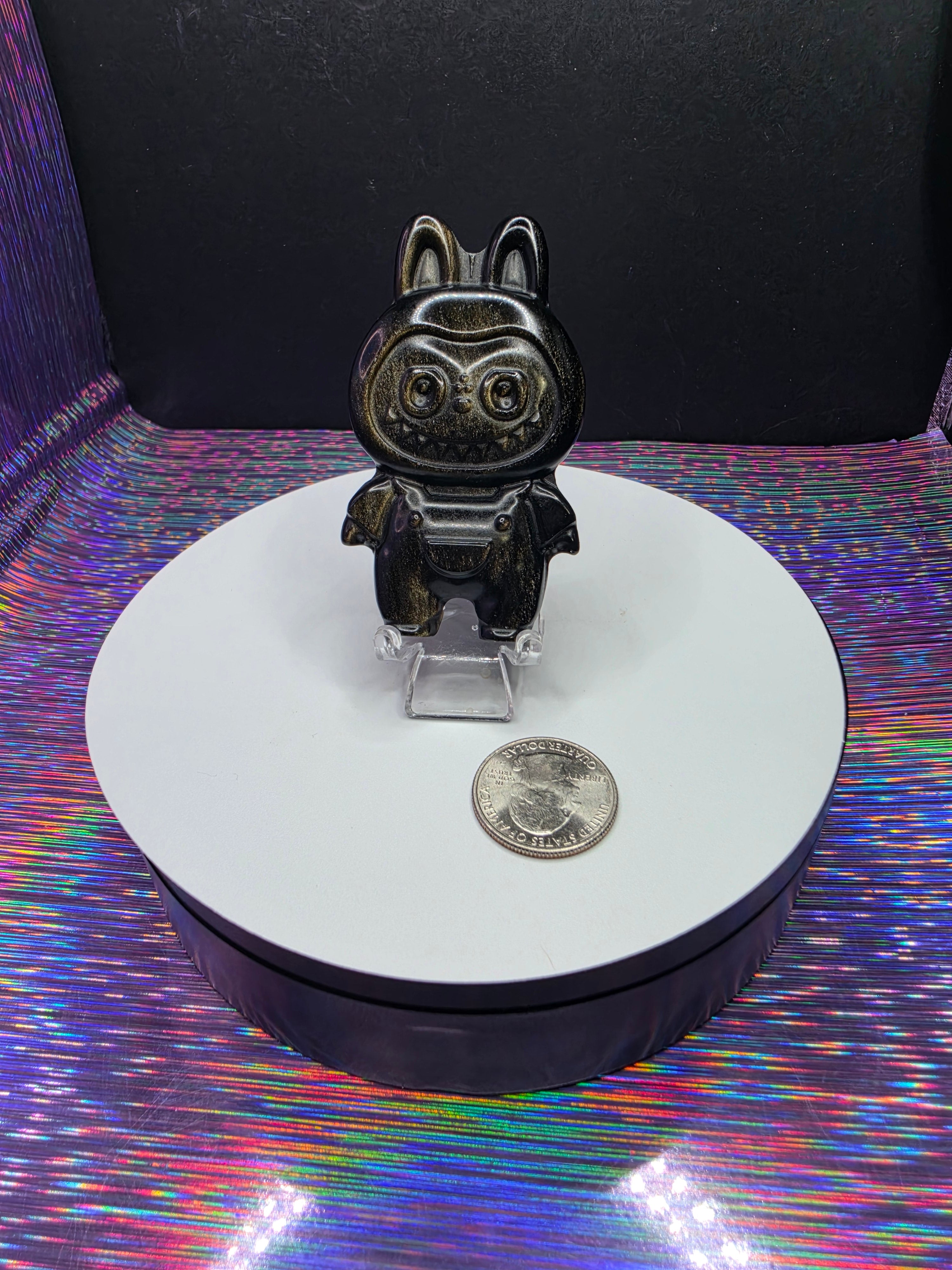 Gold Sheen Obsidian Labubu B
