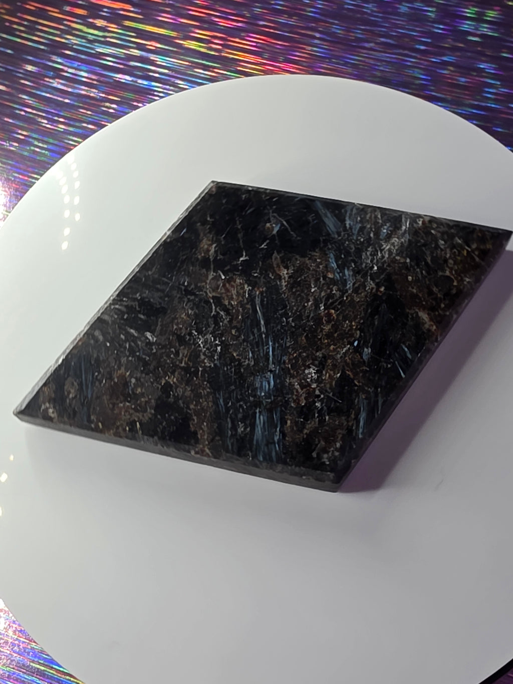 Arfvedsonite with Garnet Diamond B