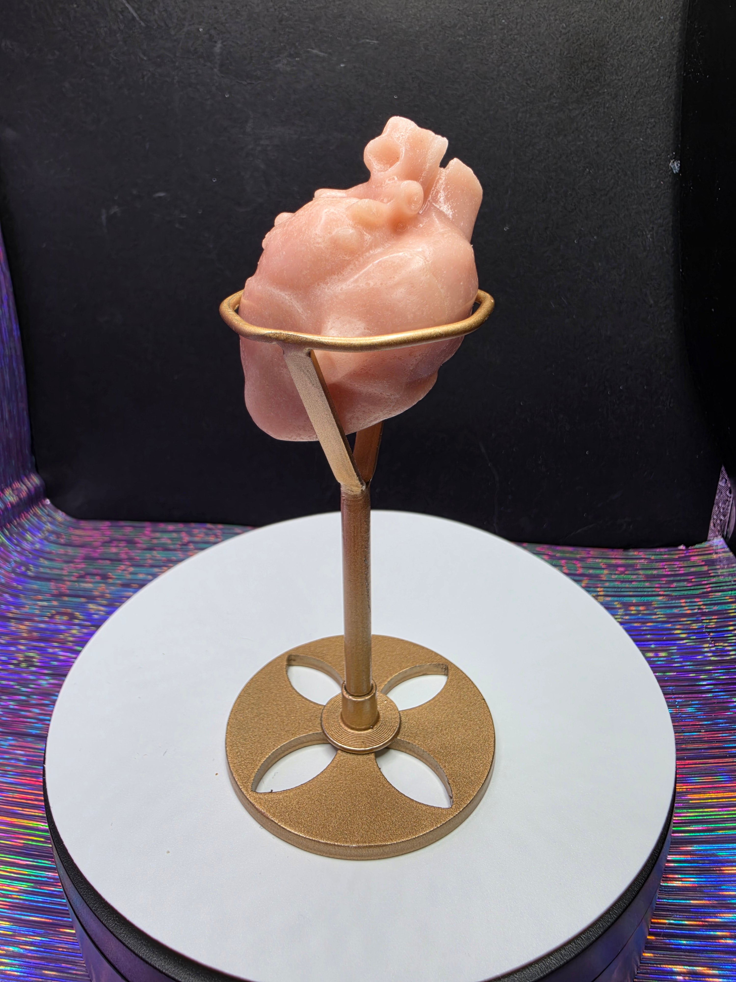 Pink Opal Anatomical Heart A