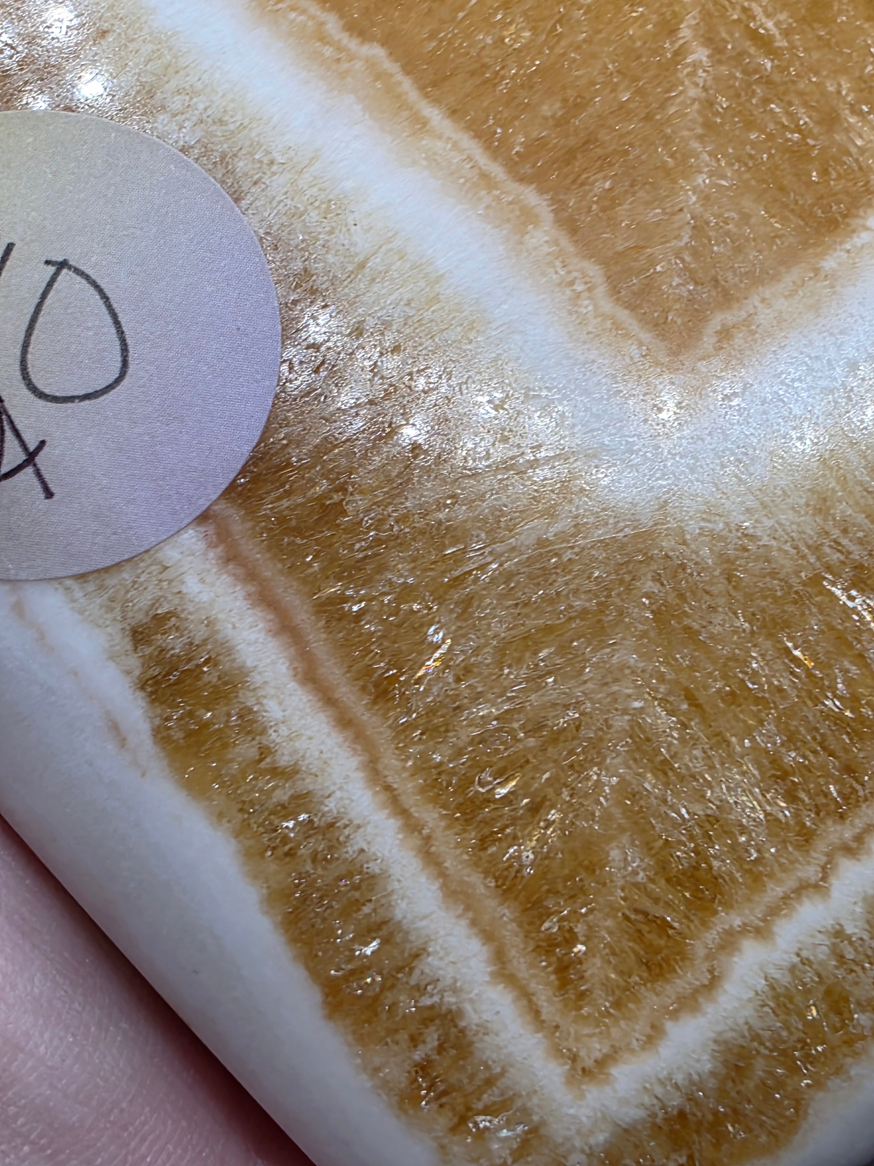 Orange Calcite Heart A