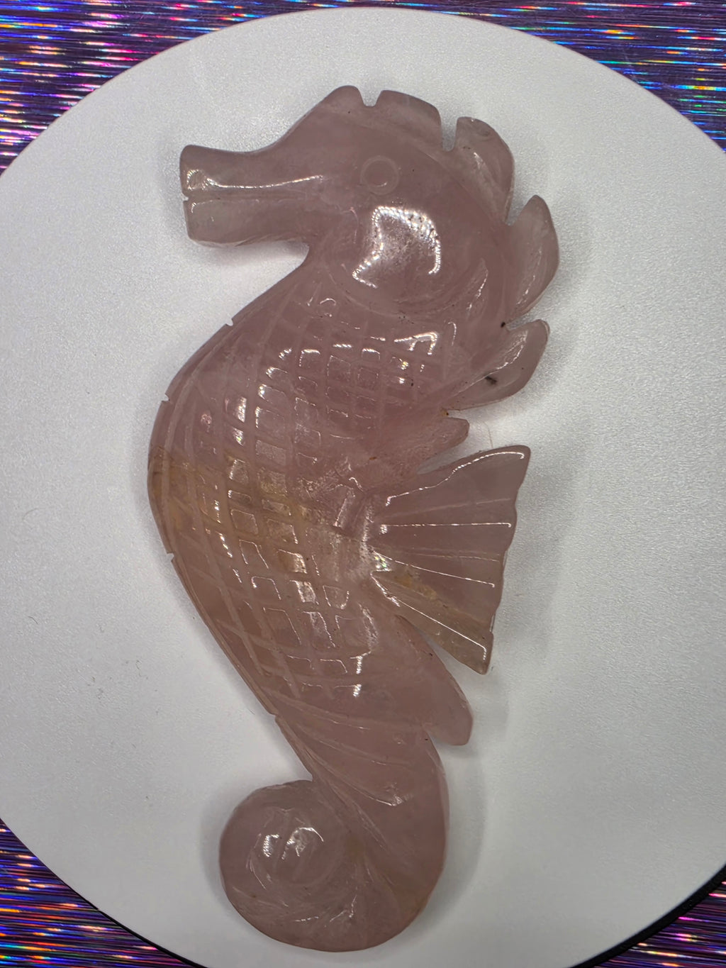 Rose Quartz Seahorse B