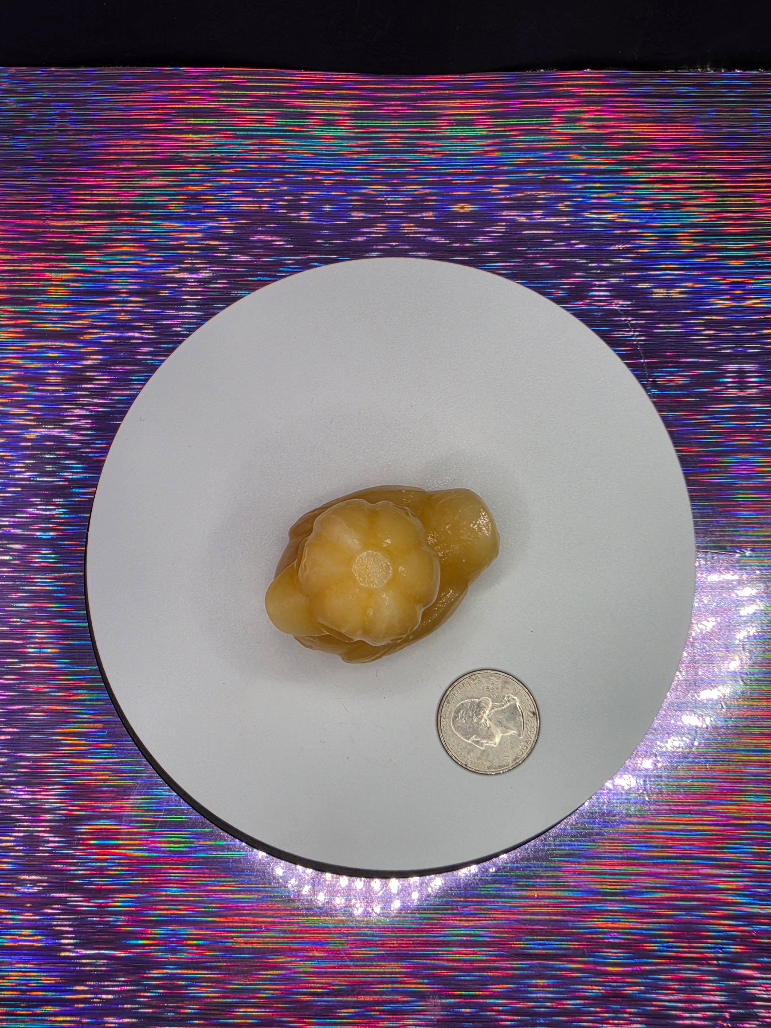 Orange Calcite Pumpkin Head Duck