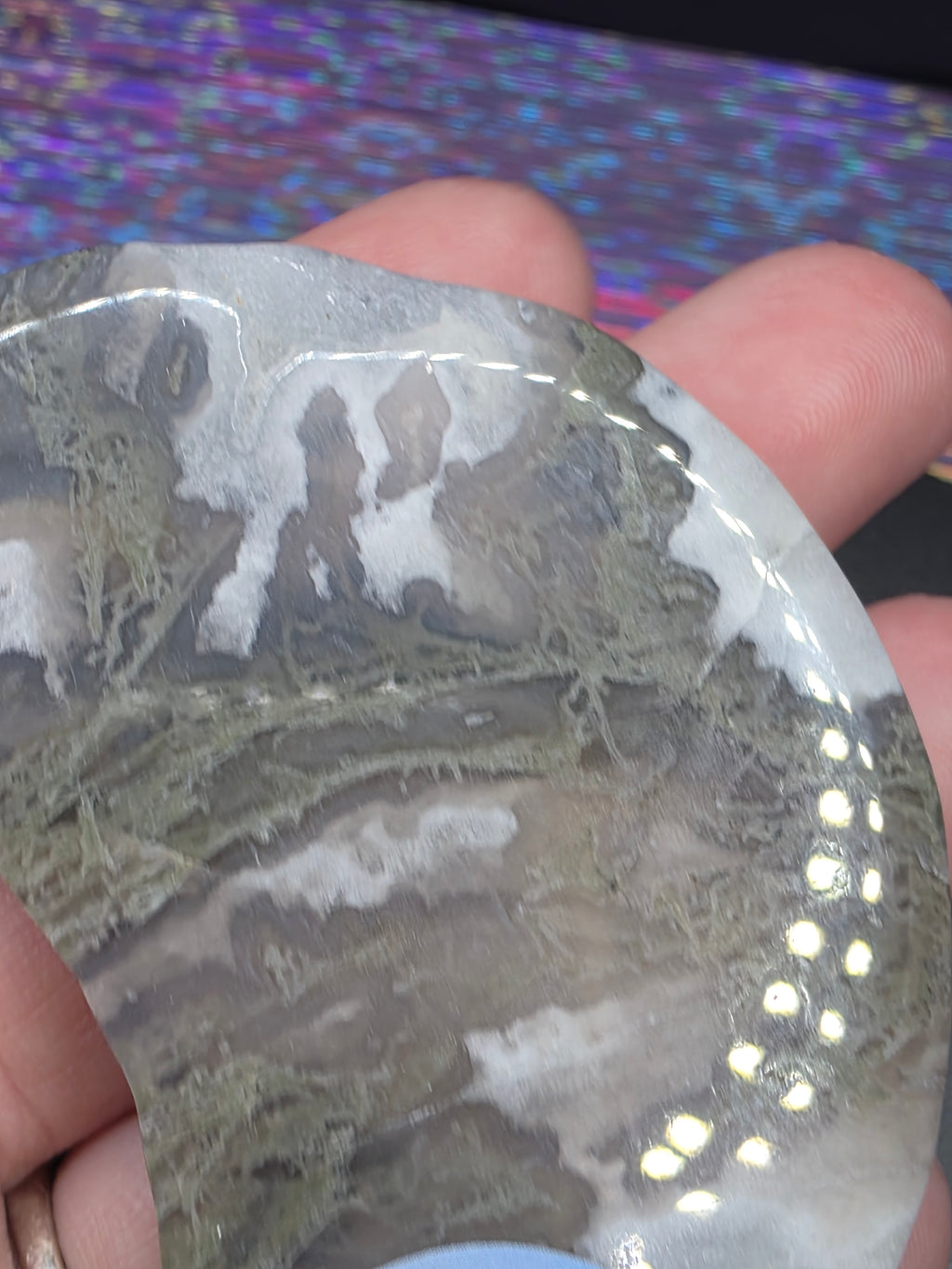 Moss Agate Moon B