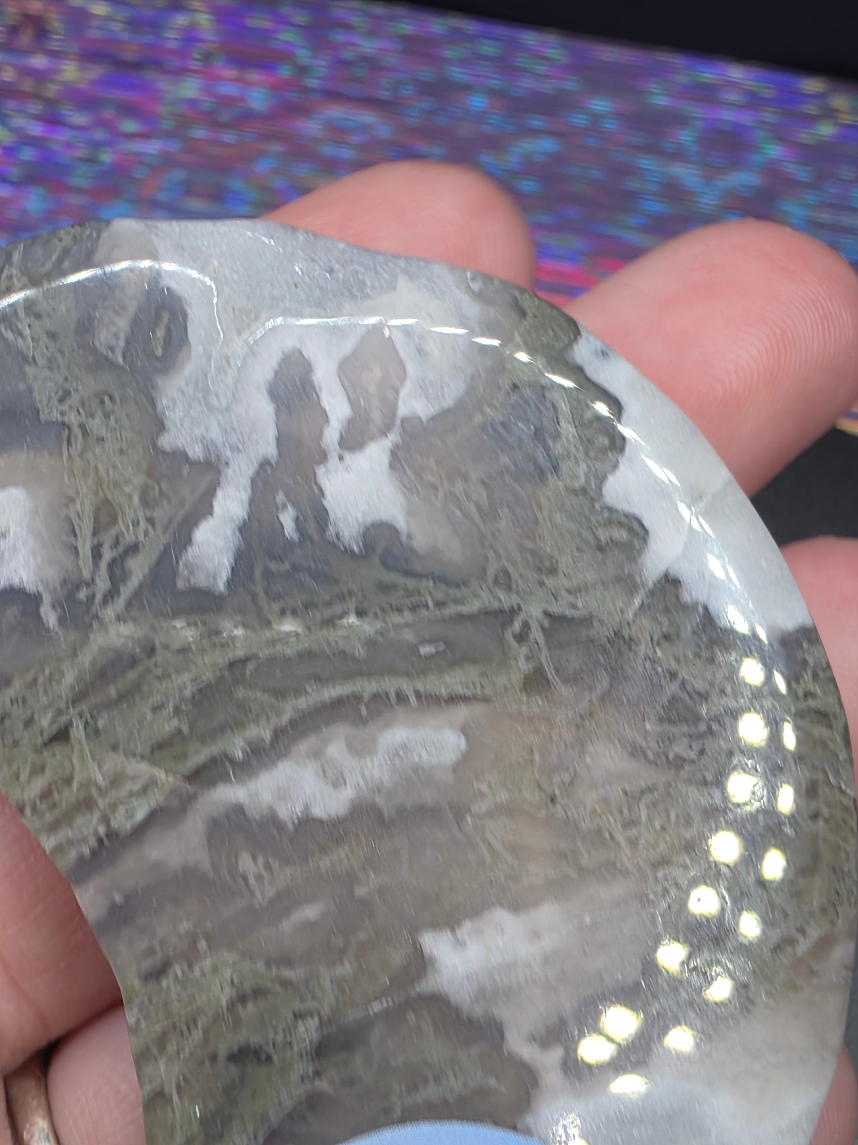 Moss Agate Moon B