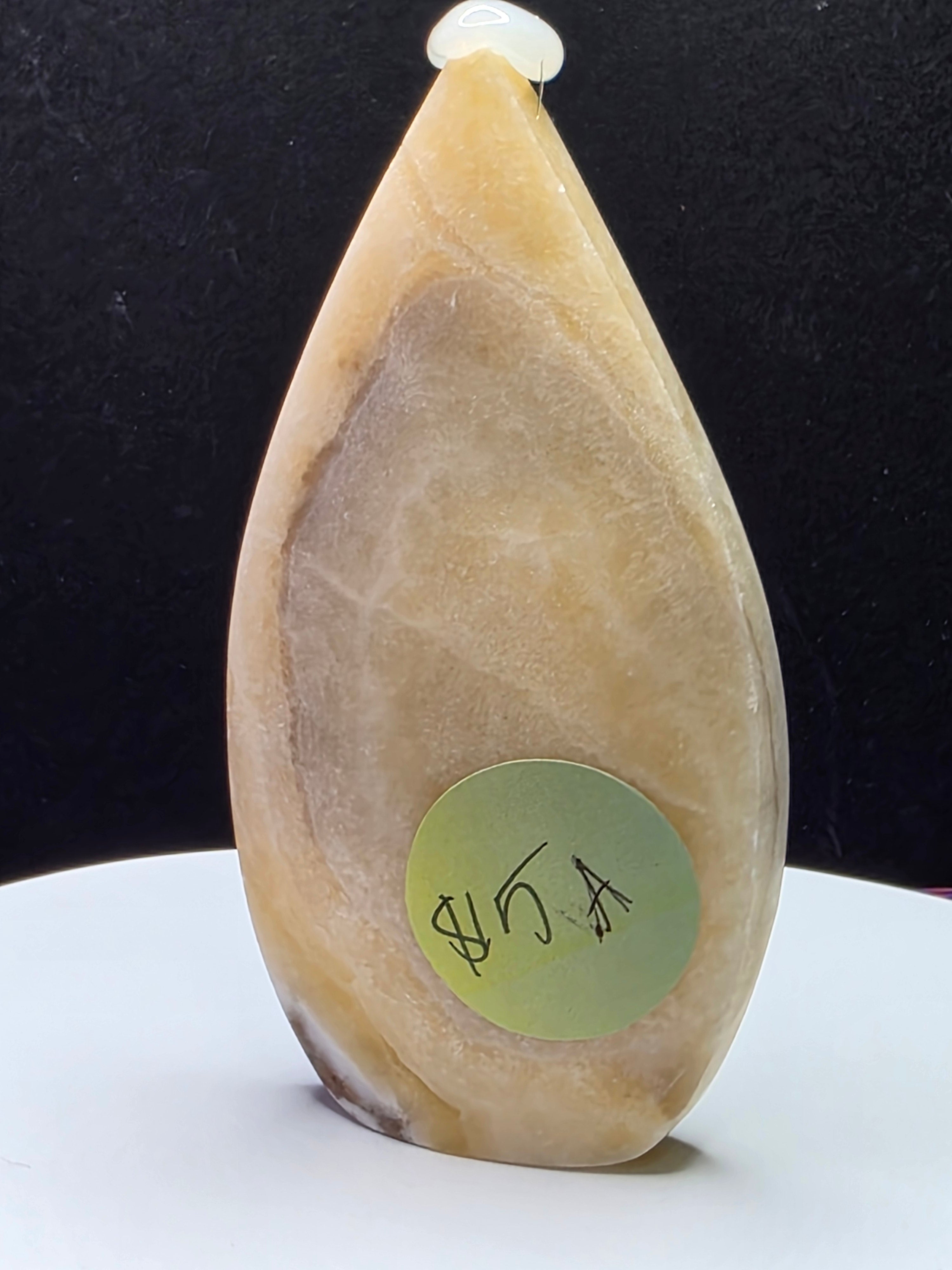 Yellow Calcite Teardrop A
