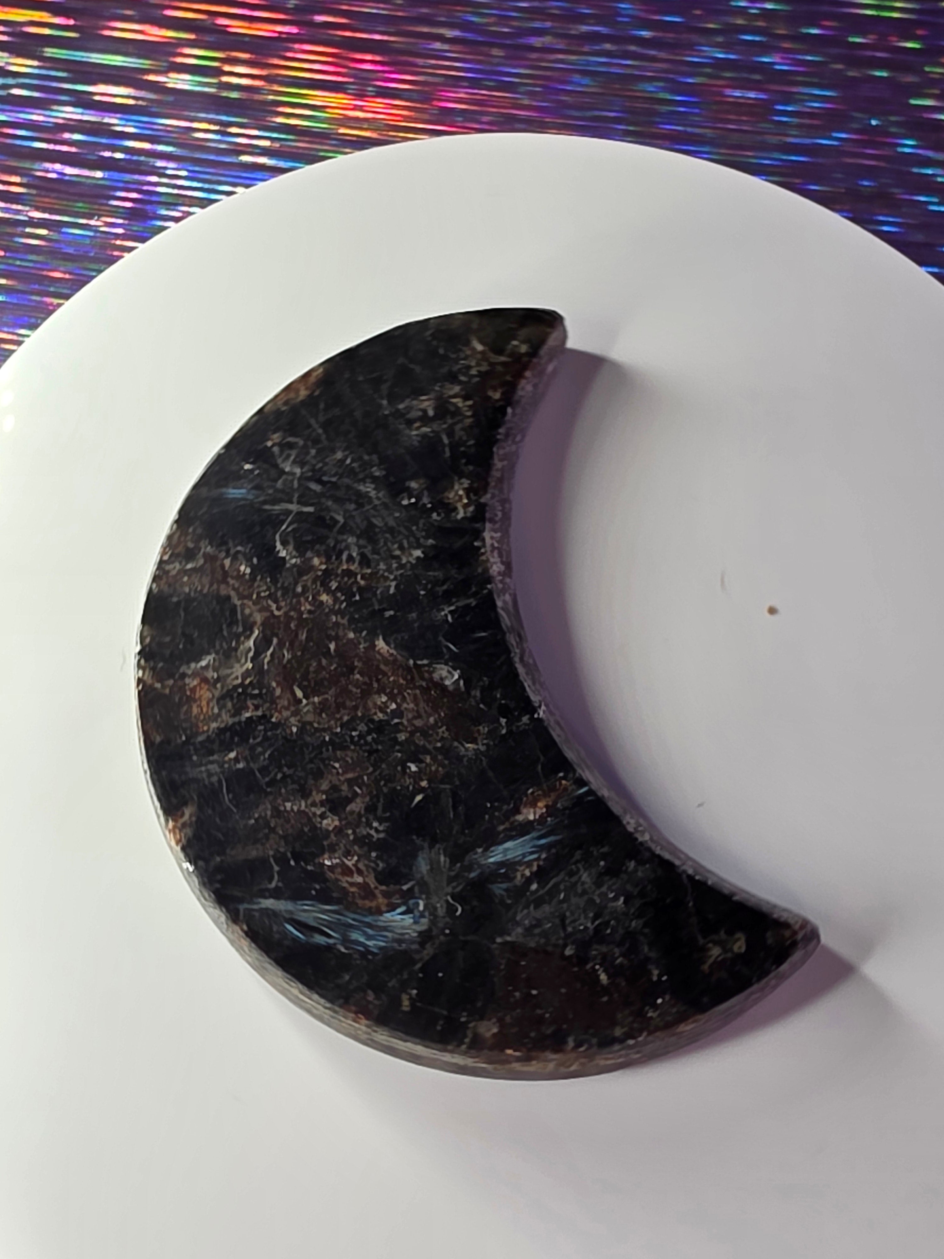 Arfvedsonite with Garnet Moon B
