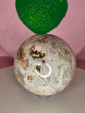 Pink Amethyst and Flower Agate Sphere D