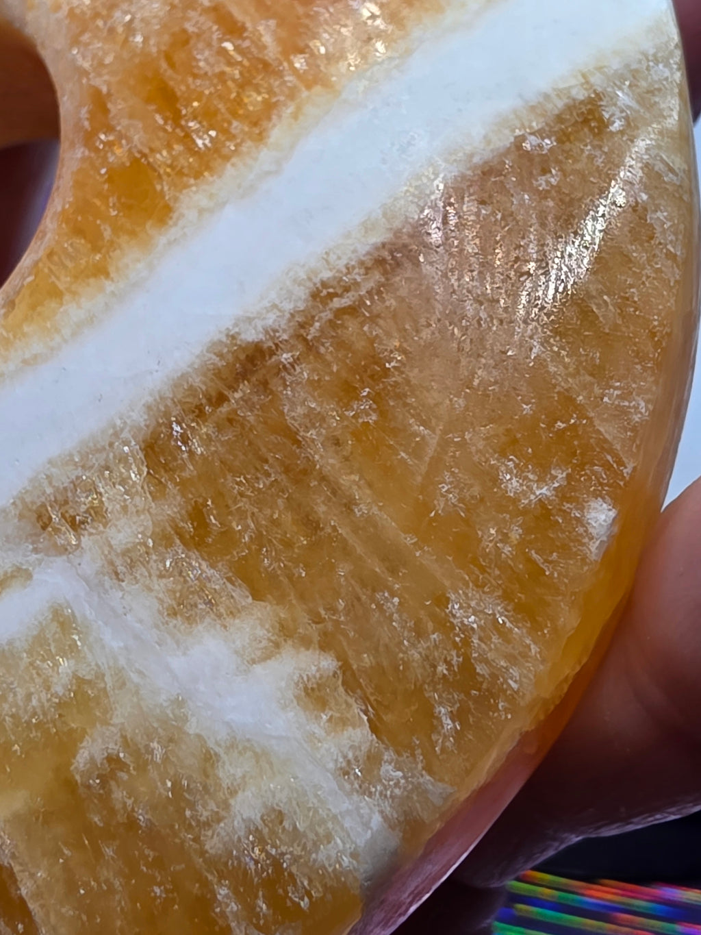 Orange Calcite Donut A