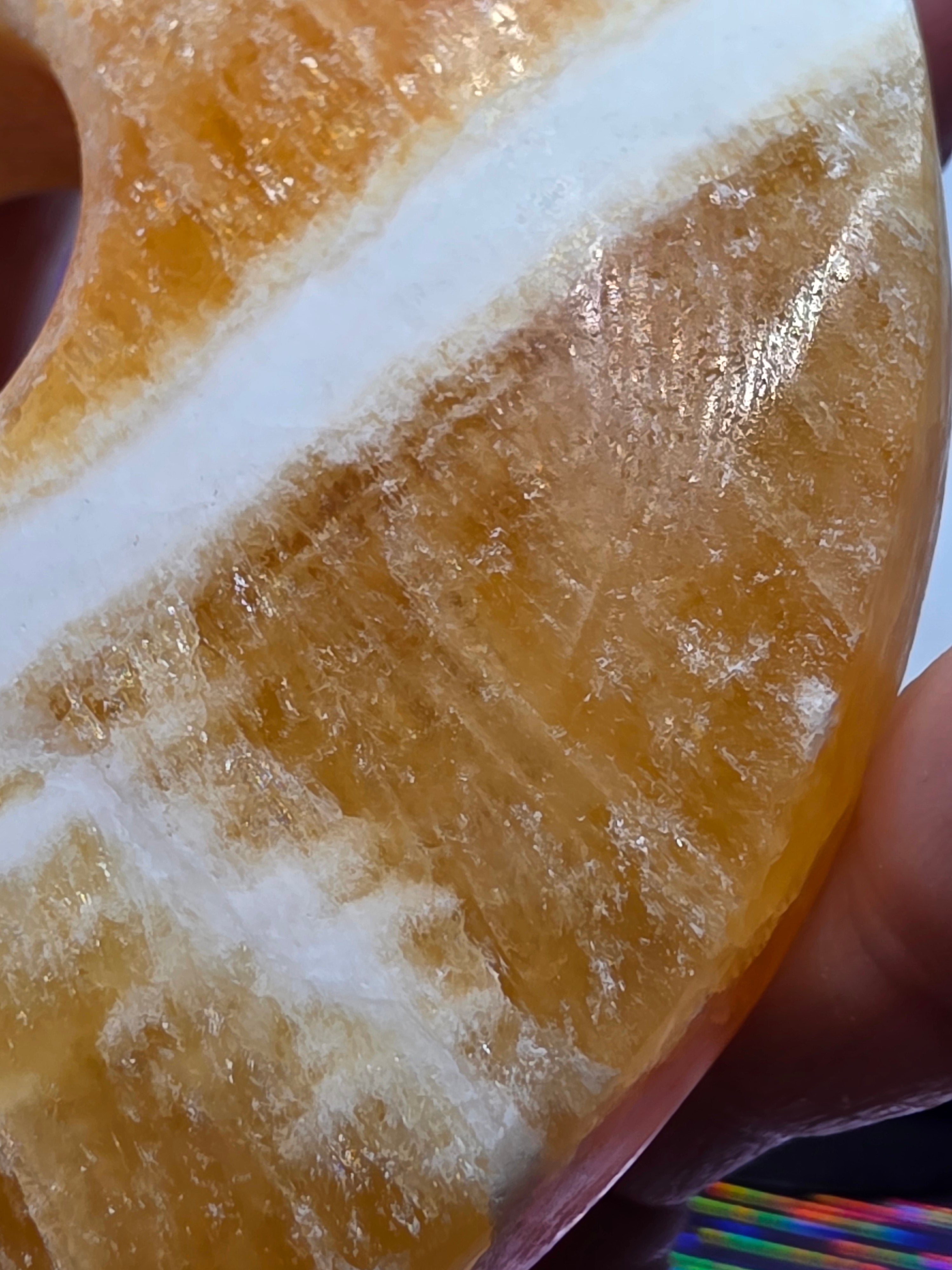 Orange Calcite Donut A