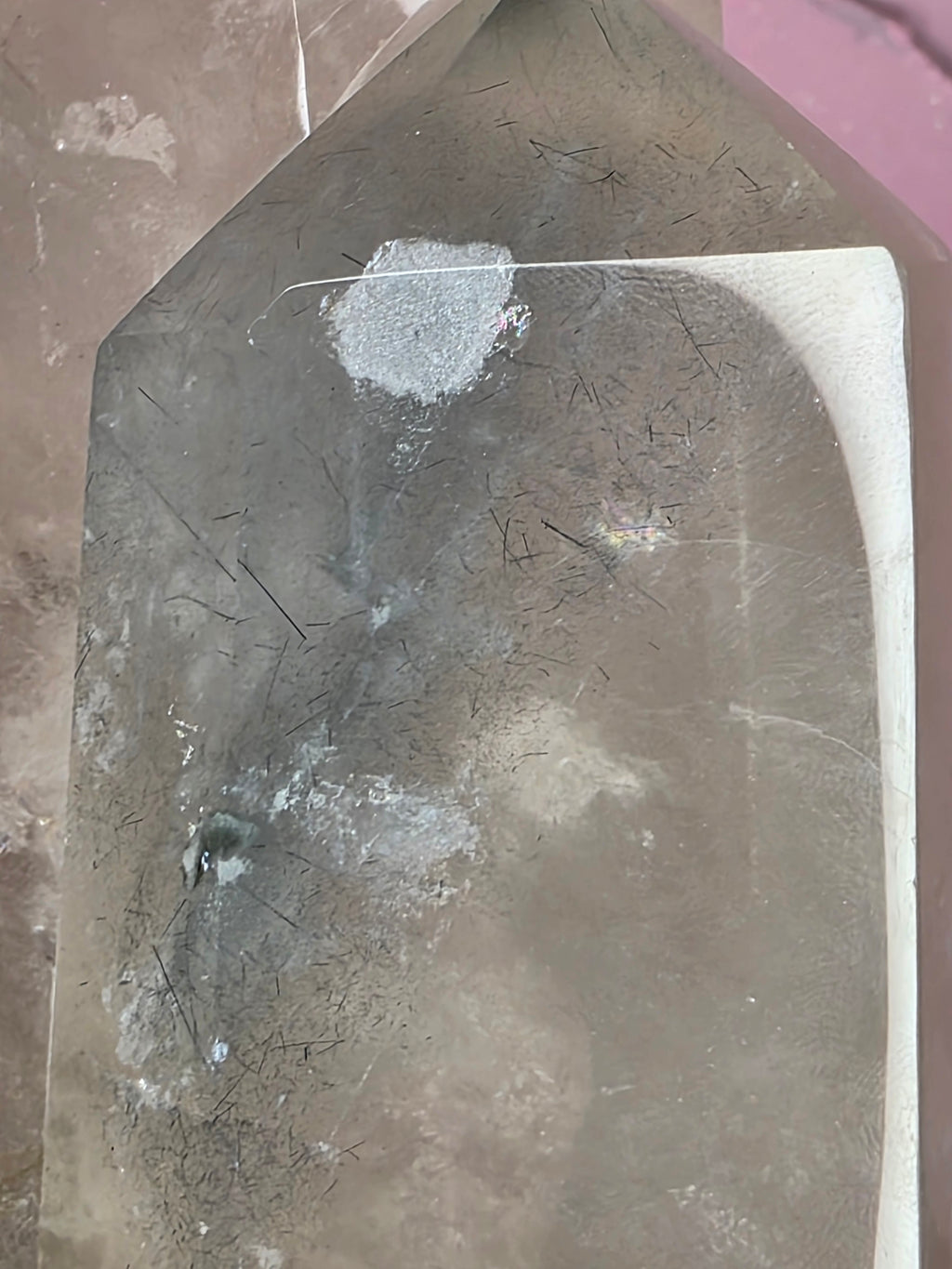 Tourmaline in Quartz with Black Rutile A