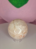 Pink Amethyst and Flower Agate Sphere A